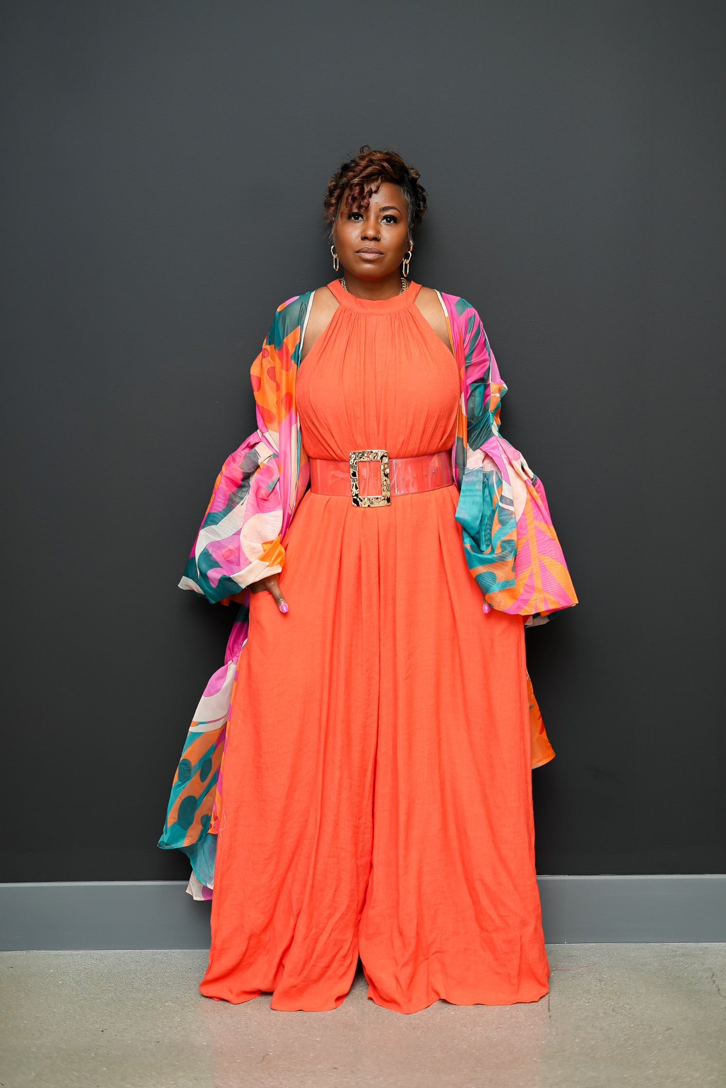 Jet Setter Jumpsuit (Orange)