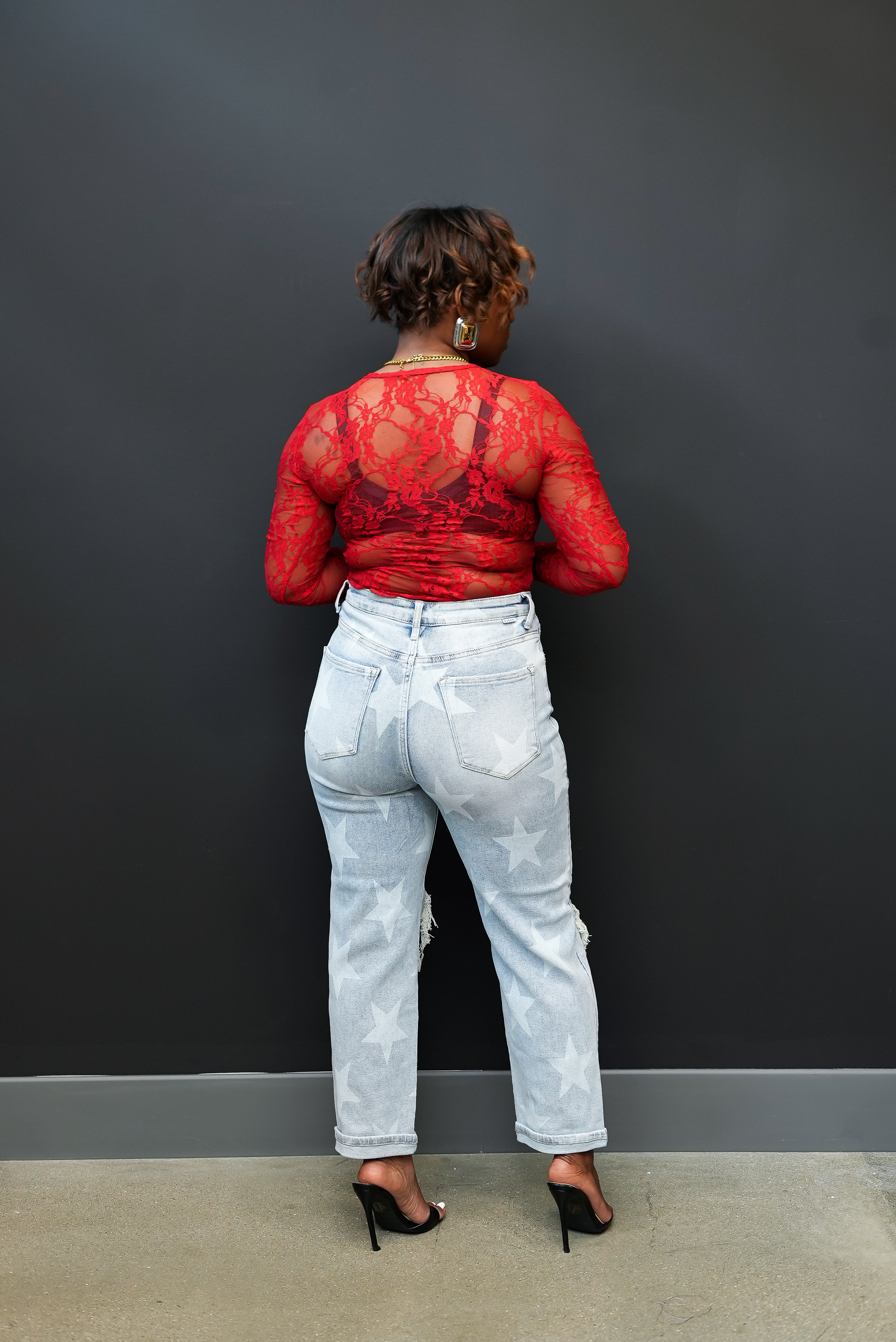 All-Star Distressed Denim Jeans