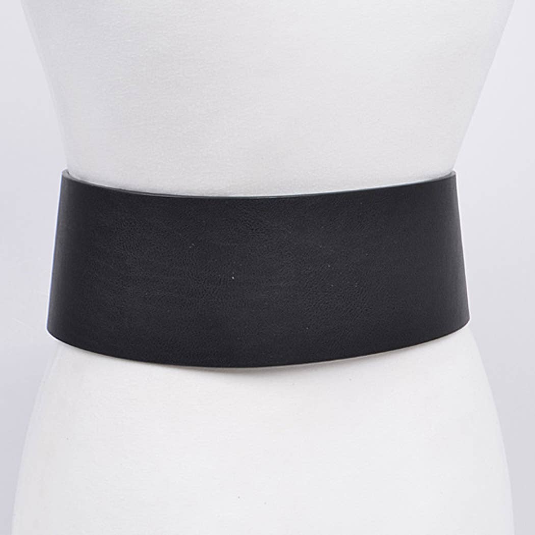 Black Square Buckle Belt