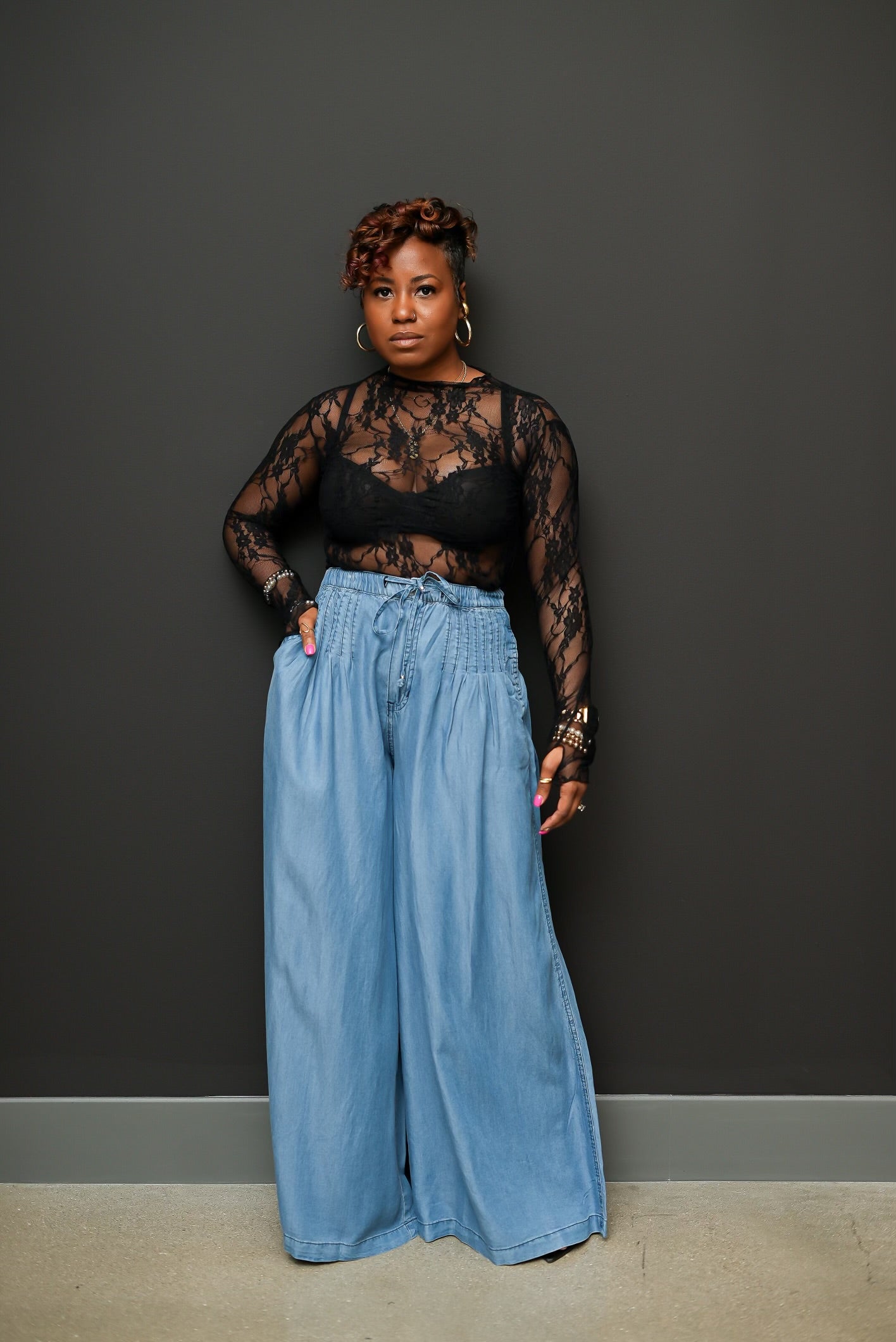 Denim Flirt Palazo Pants