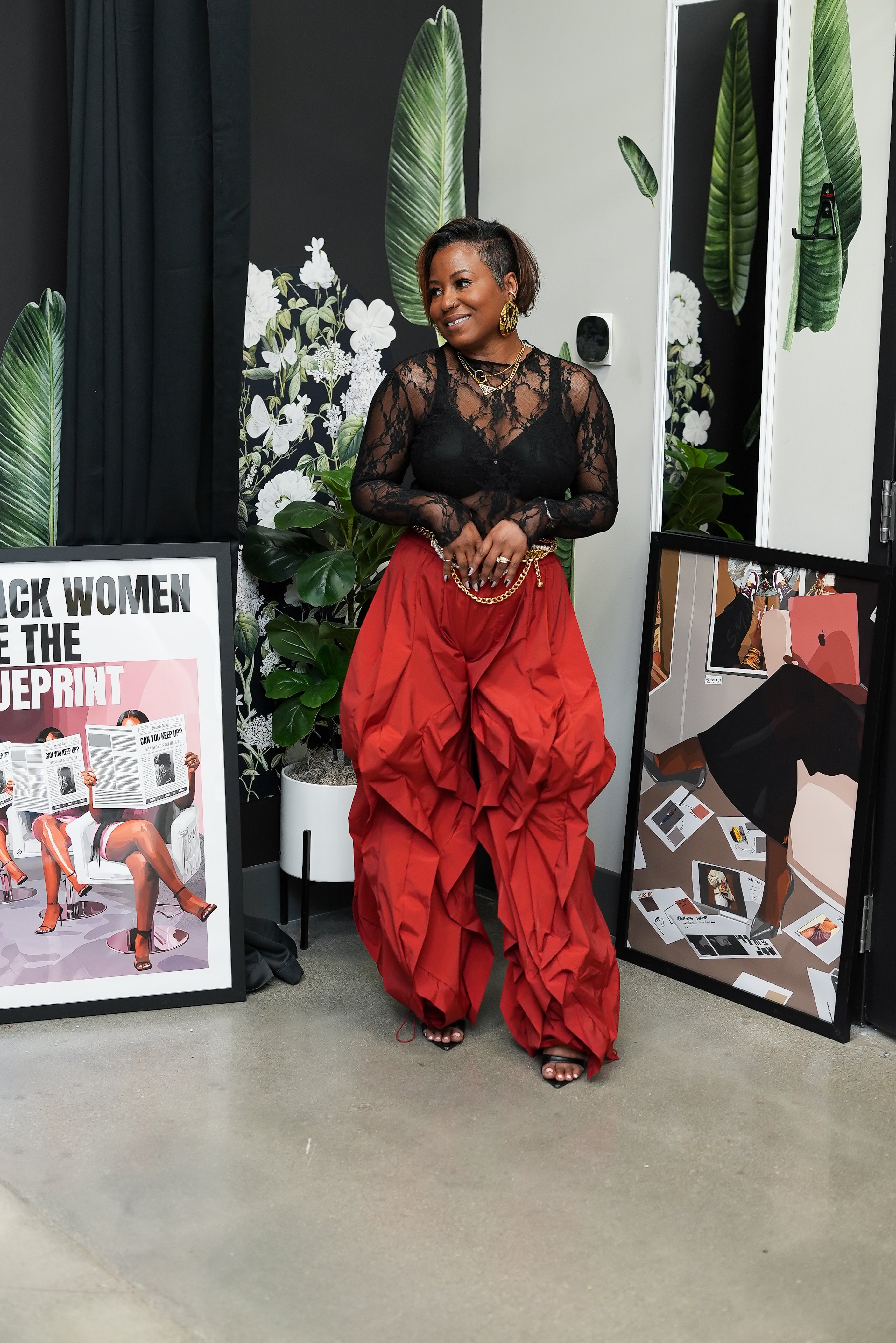 Red Terrain Poplin Pants