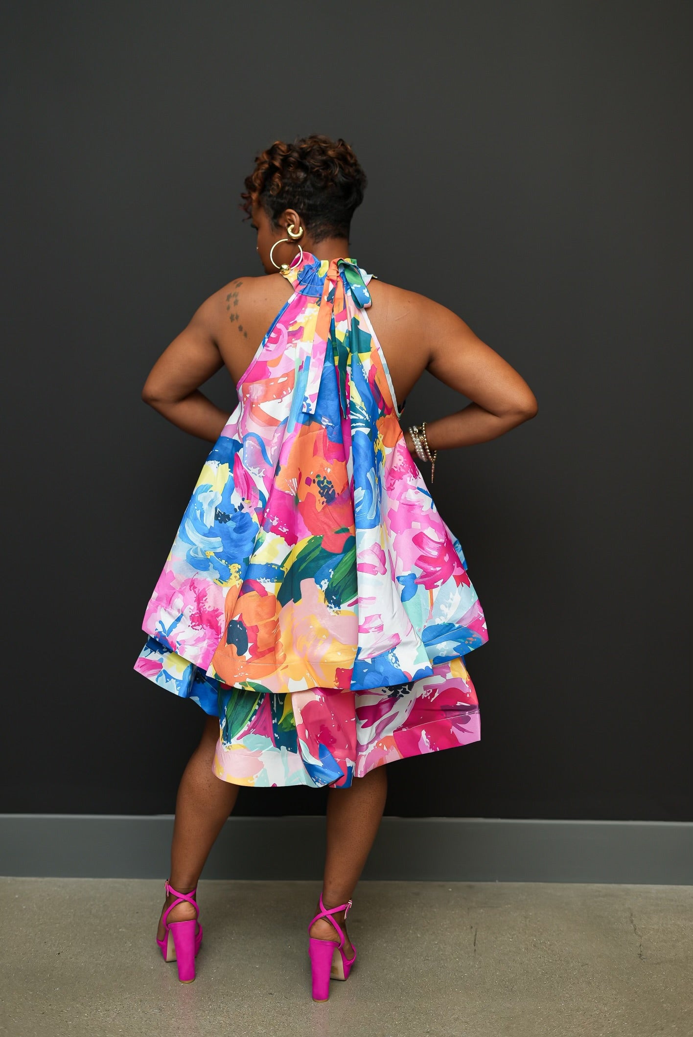 Summer Bouquet Ruffle Dress