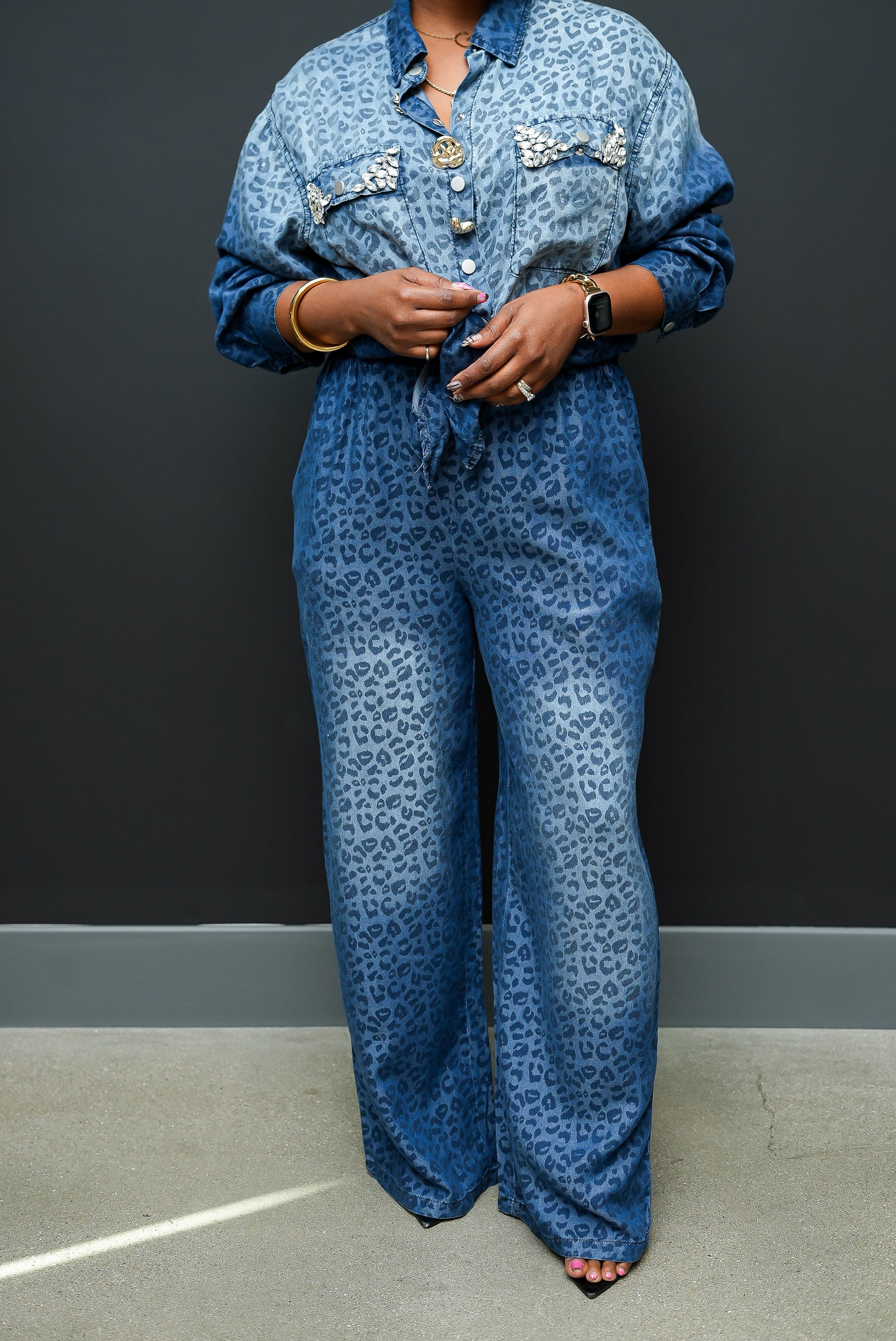 Leopard Luxe Denim Set