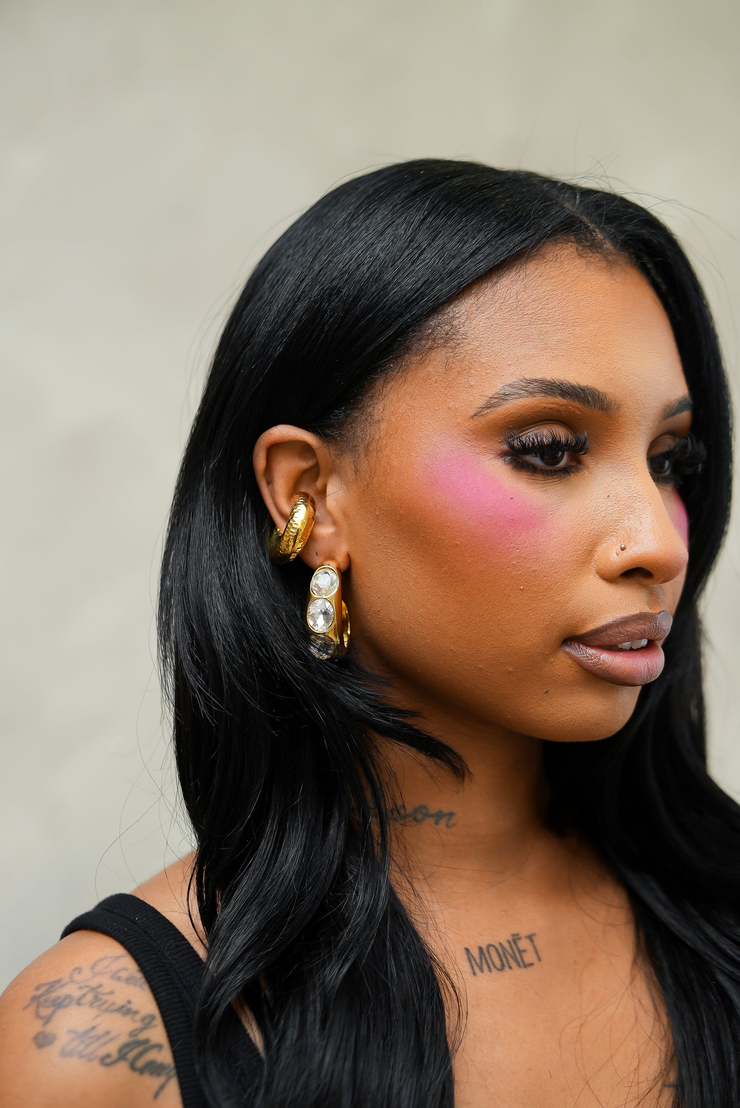 Crystal Luxe Hoops