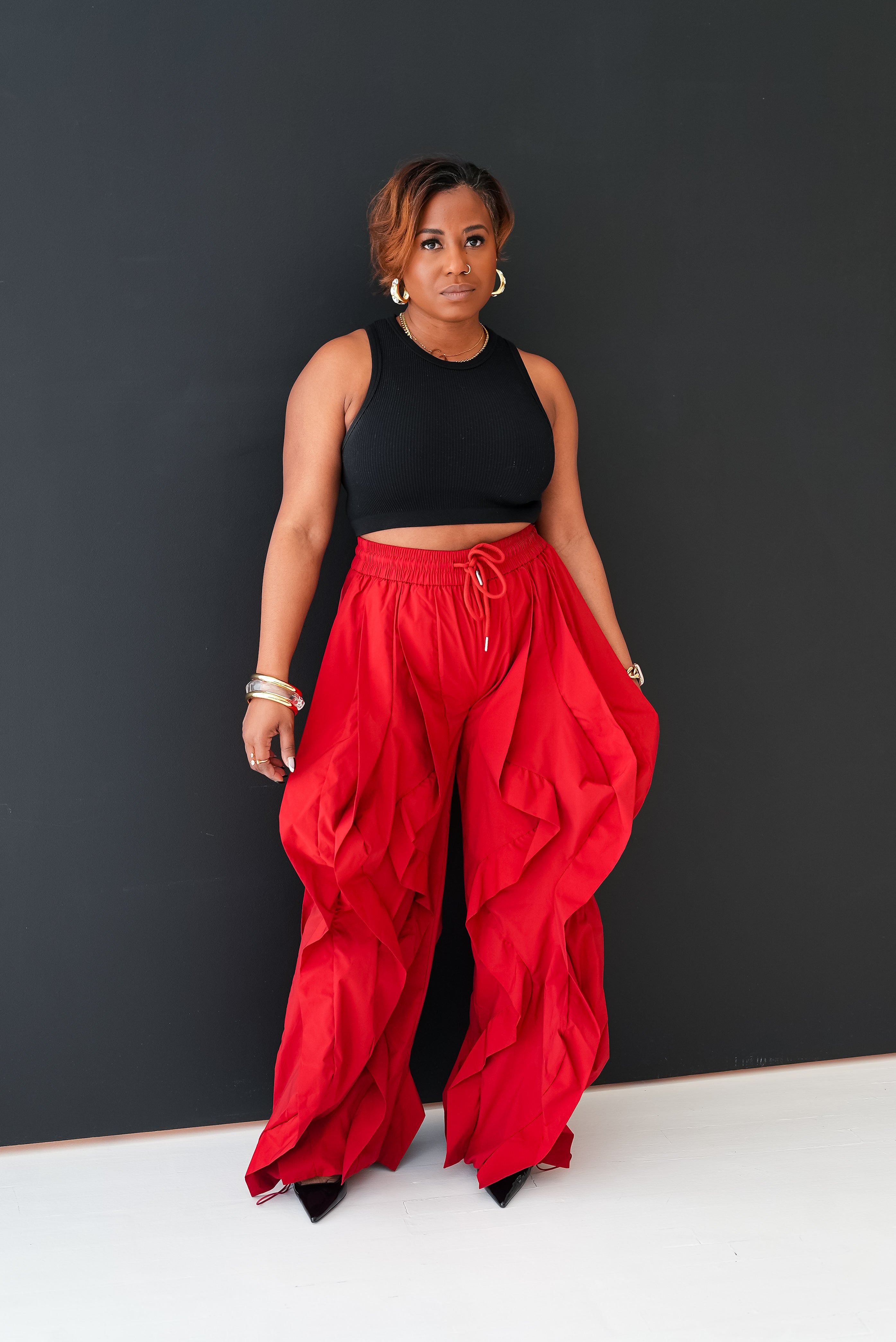 Red Terrain Poplin Pants