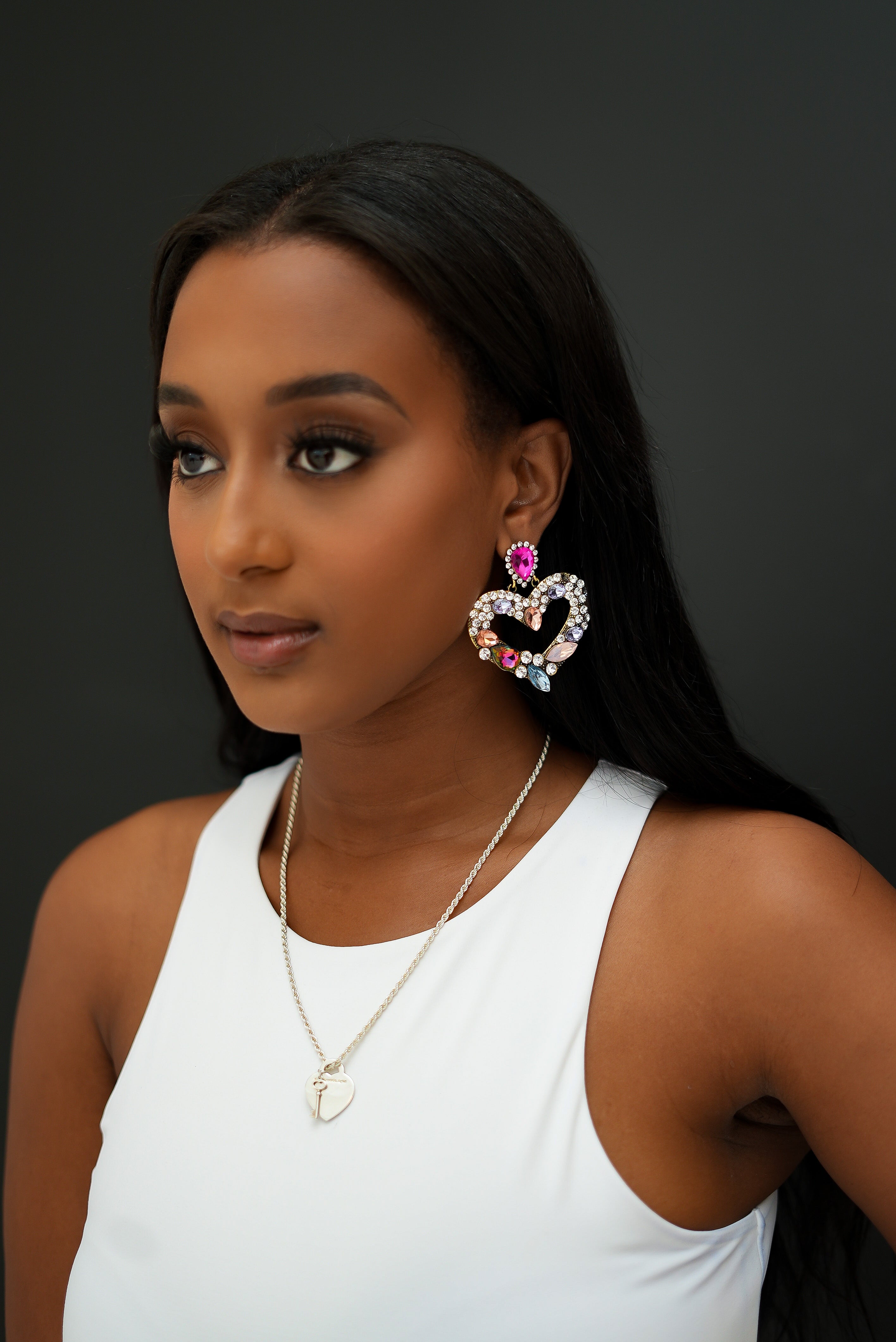 Heart Embellished Earring