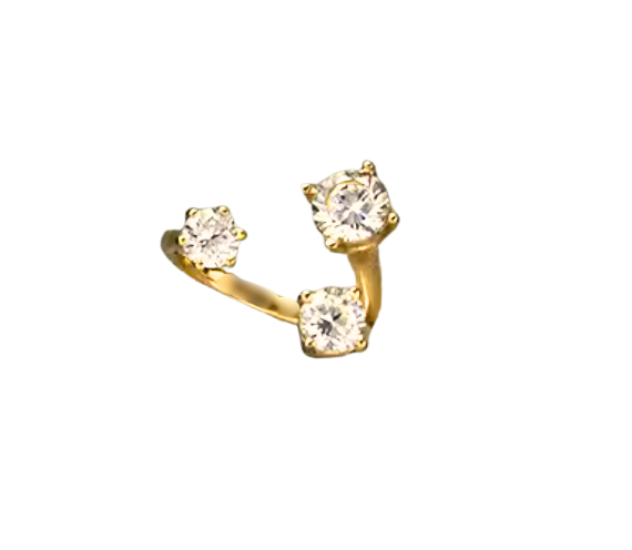 Trinity Three stone open Ring