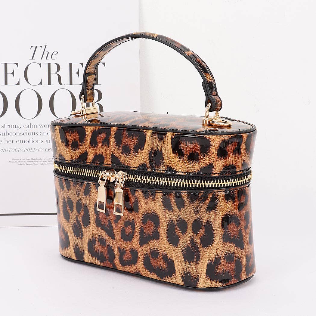 Leopard Patent Leather Mini Bag