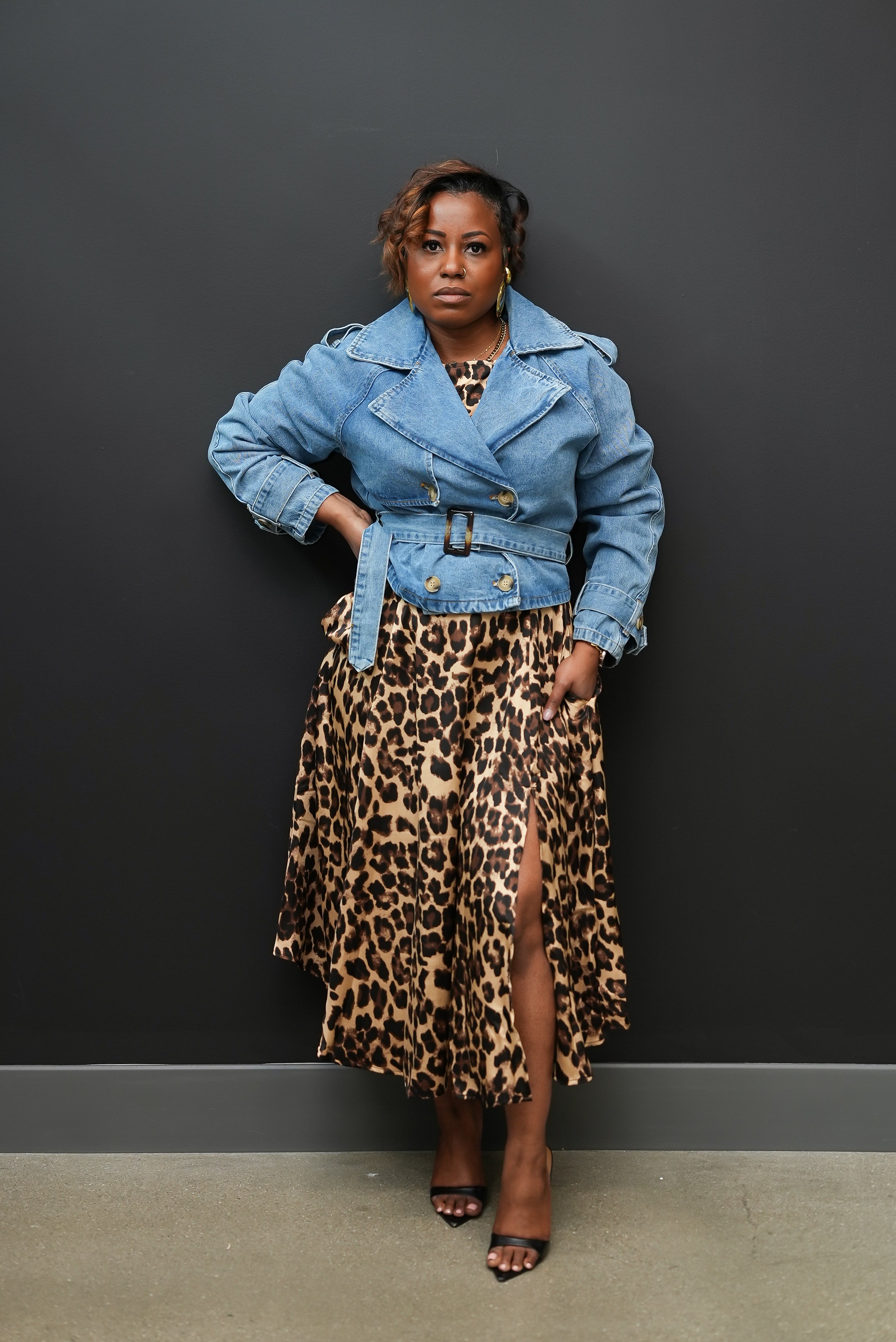 Untamed Energy Leopard Skirt Set