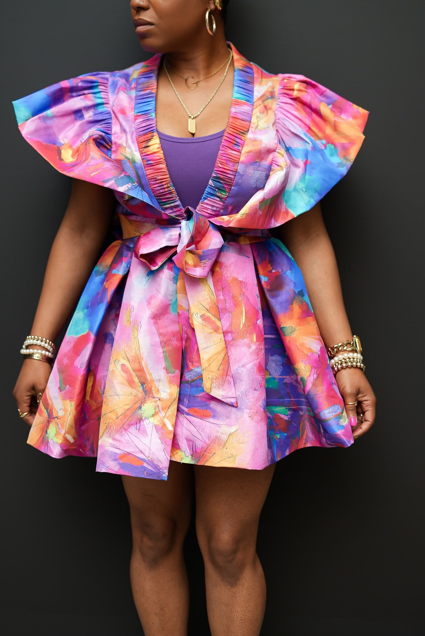 Vibrant Bloom Mini Wrap Duster