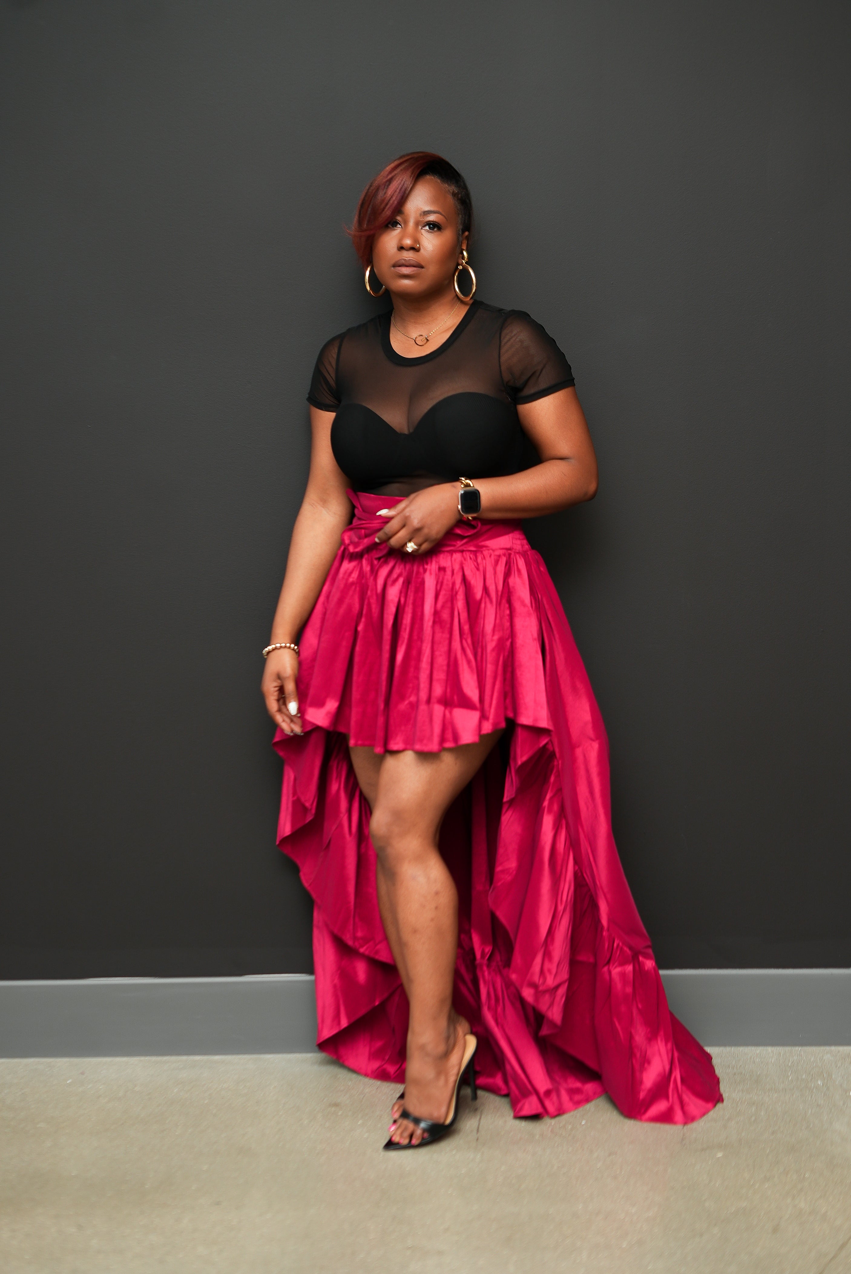 Cascade Halter Top (wine)