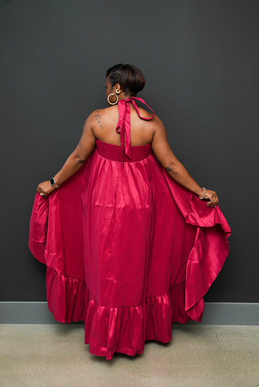 Cascade Halter Top (wine)