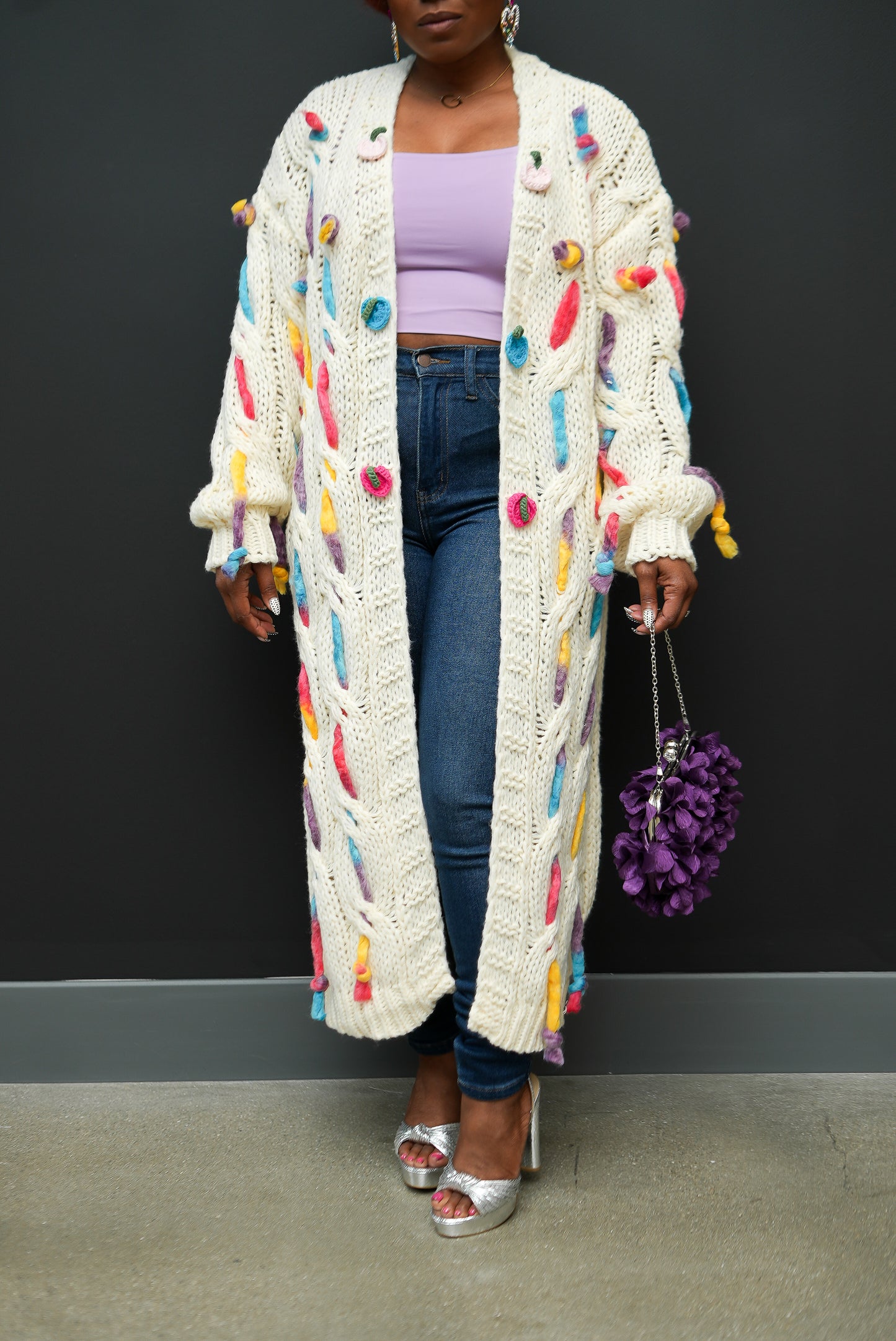 Cozy Confetti Knit Duster