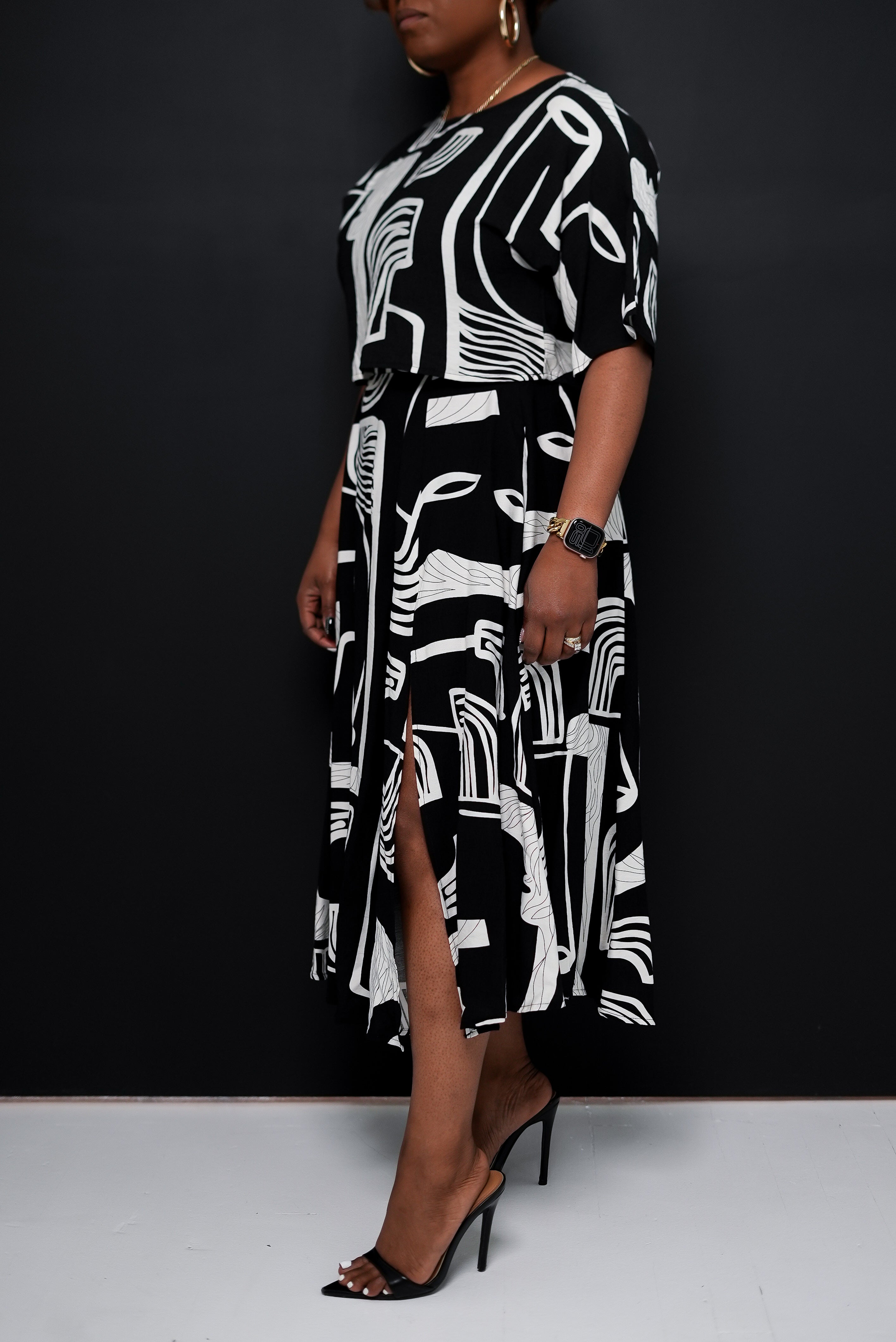 Black and White Abstract Print Set