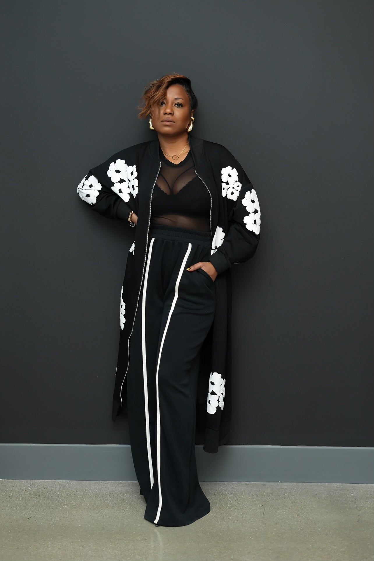 Blooming Season Jacket (Black/White)