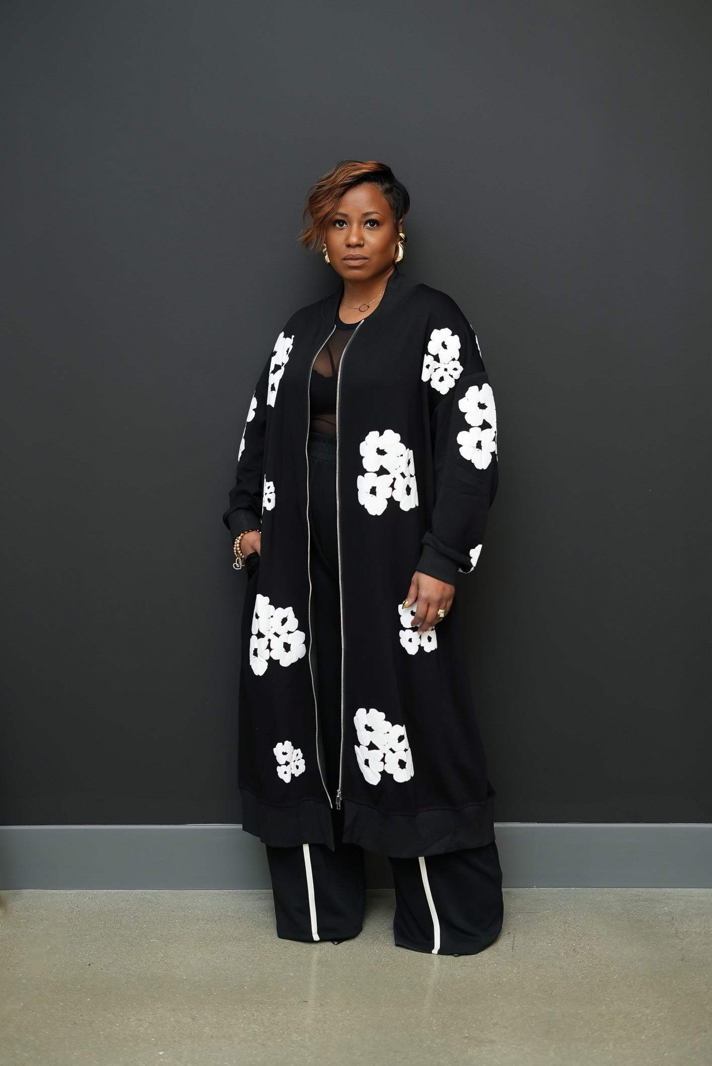 Blooming Season Jacket (Black/White)