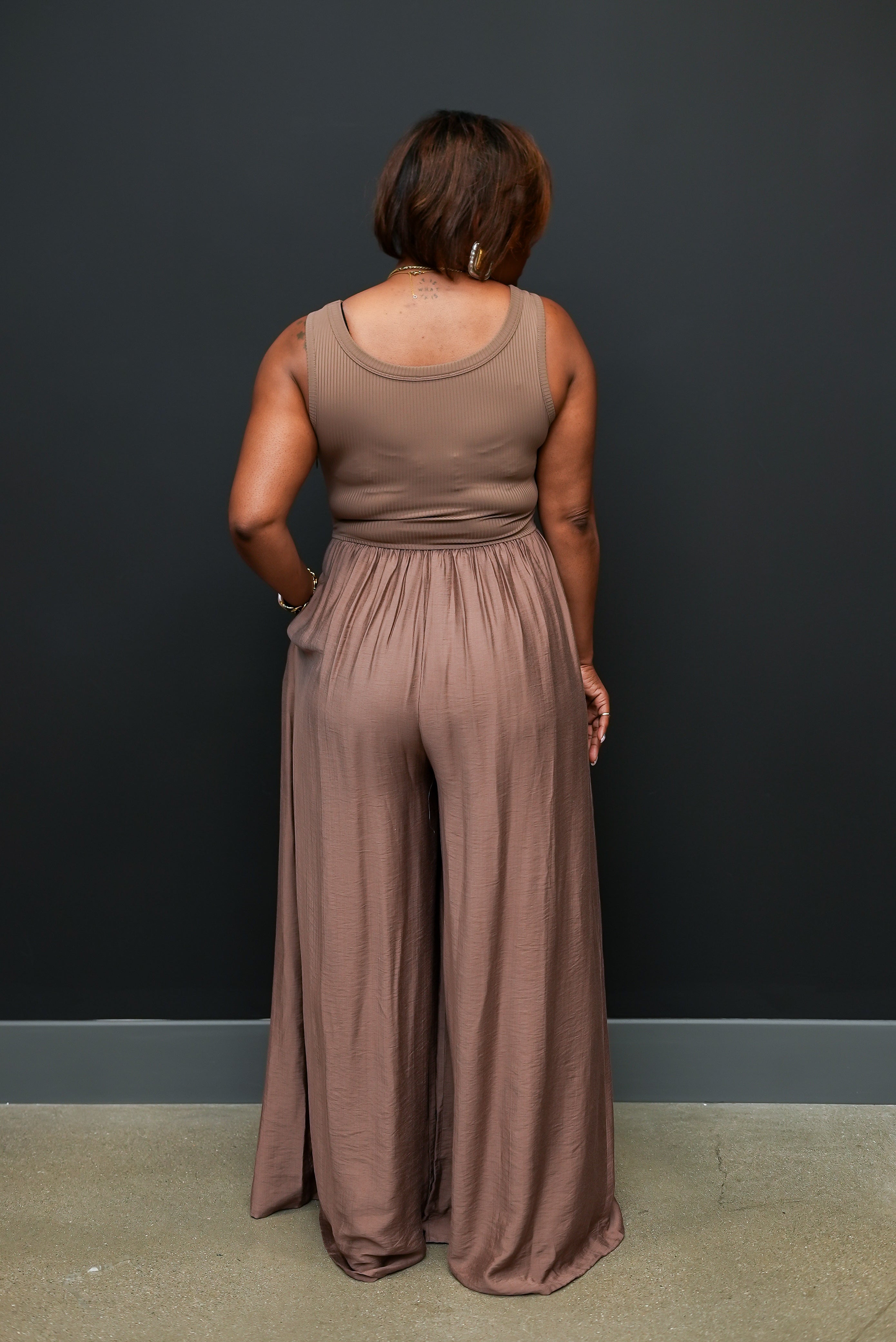 The Soft Power Jumpsuit (Mocha)