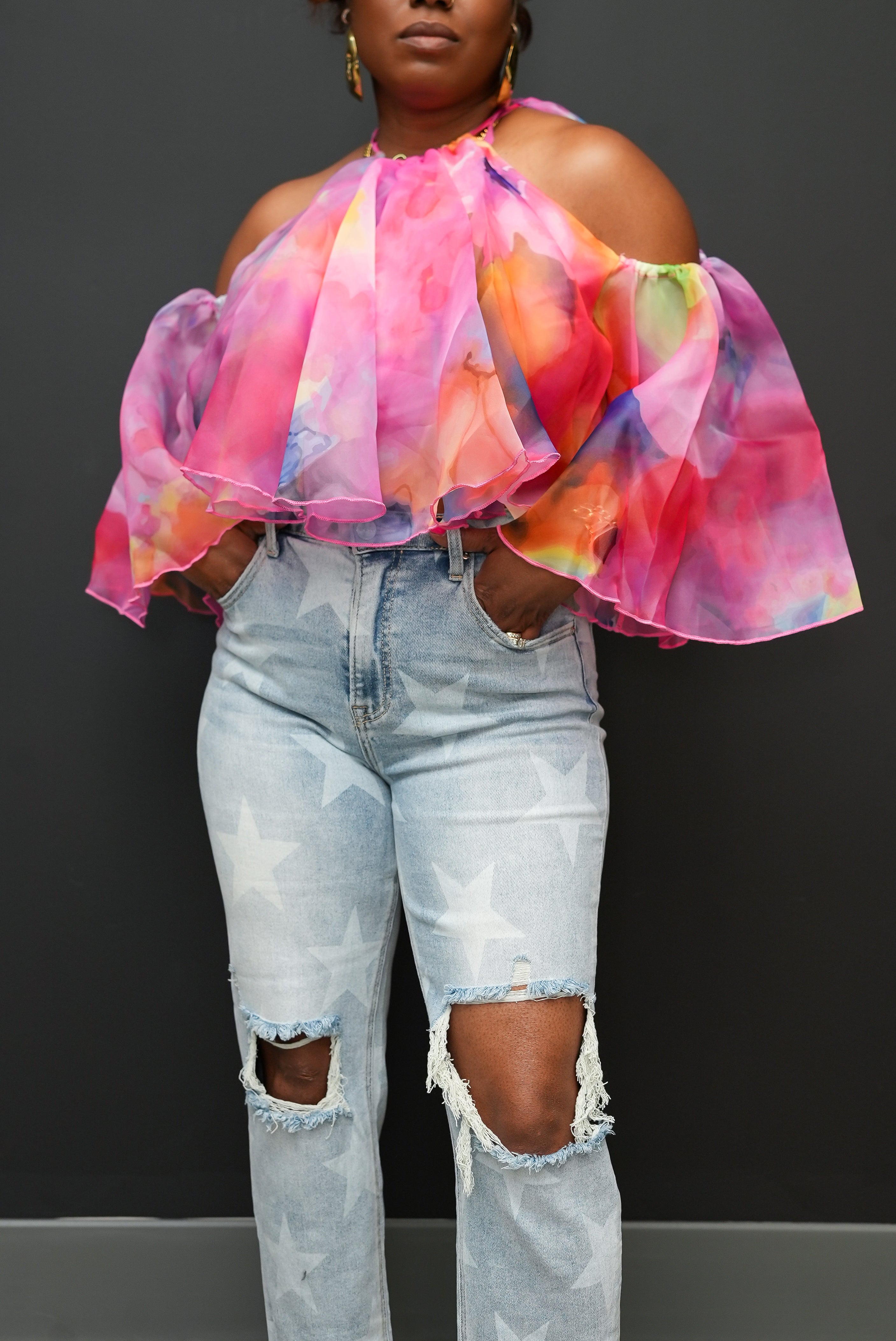 Cotton Candy Dreams Chiffon Top