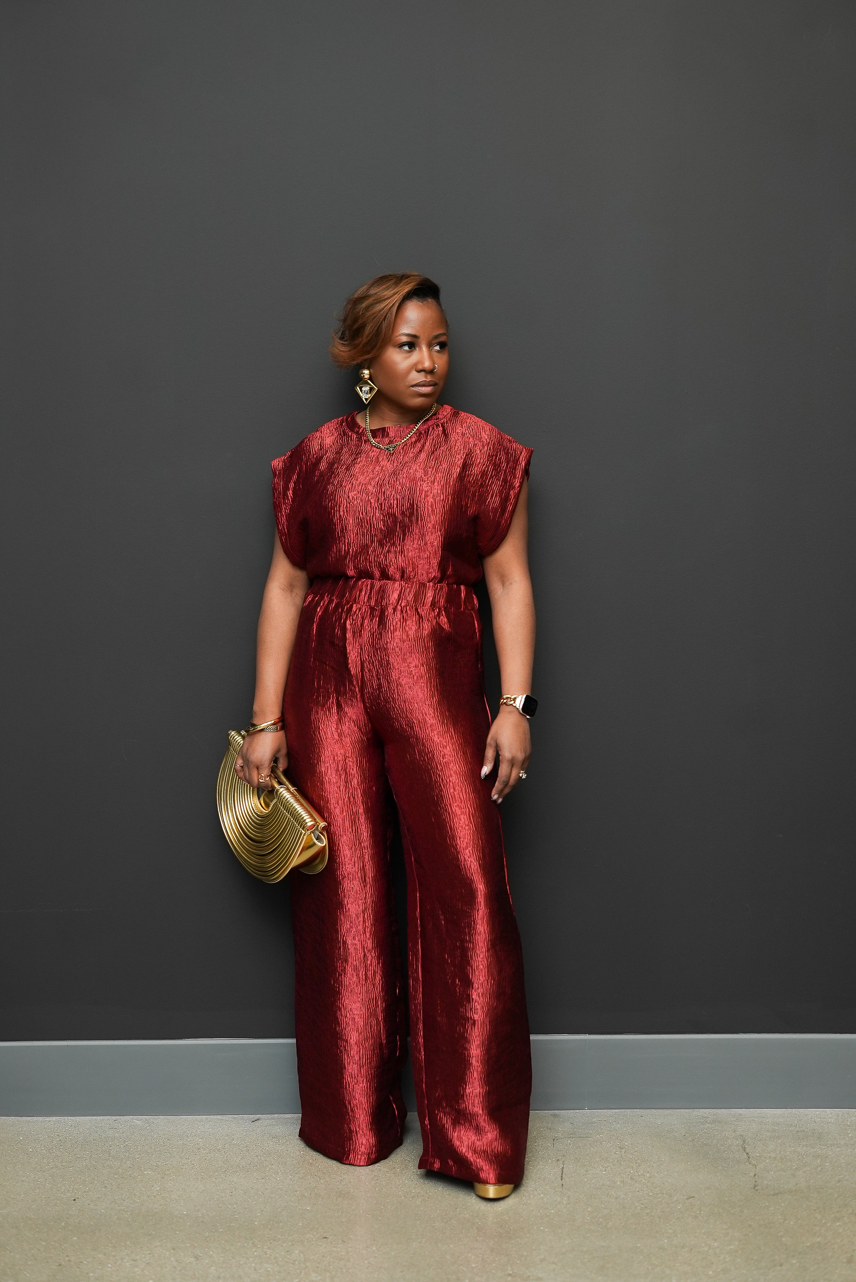 Metallic Luxe Set (Deep Red)