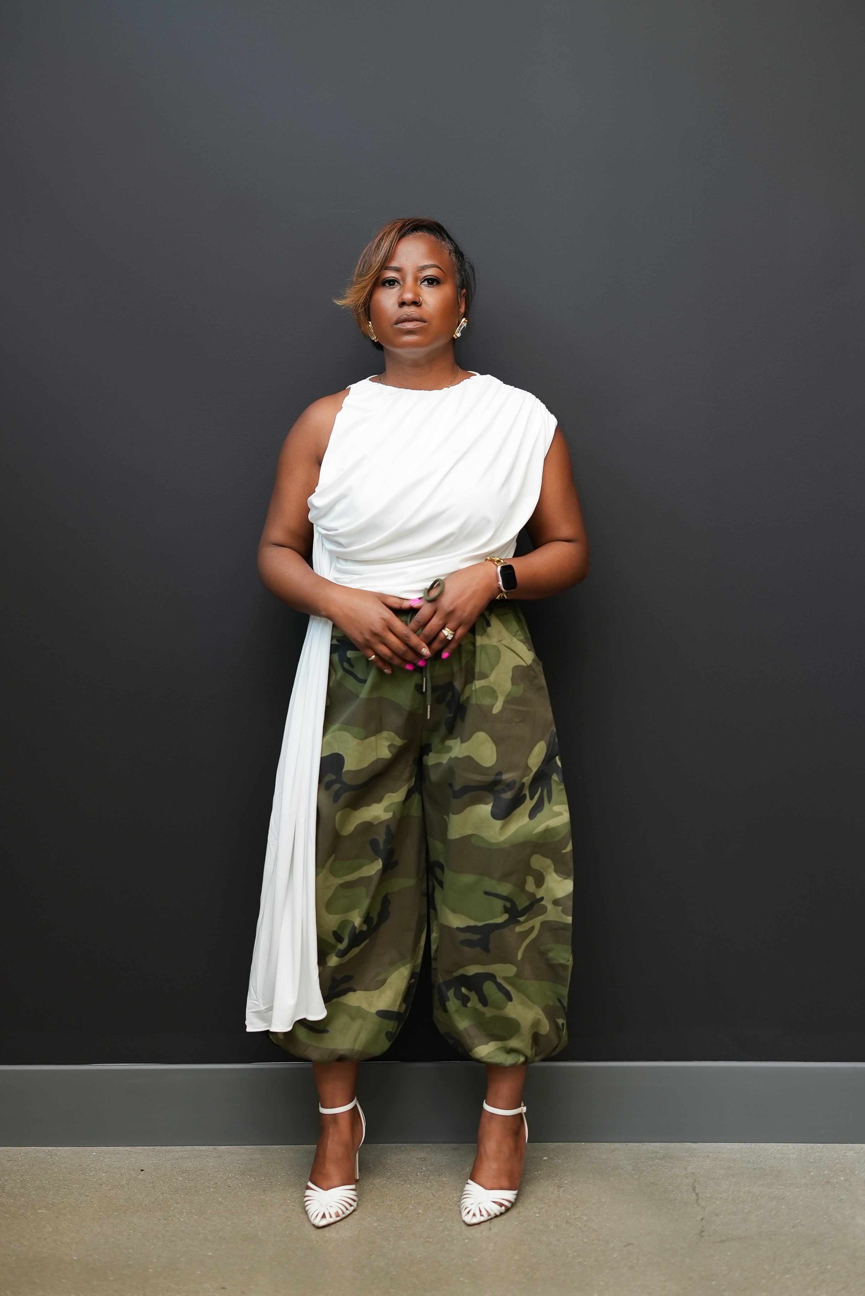 Camo Bubble Capri Pants