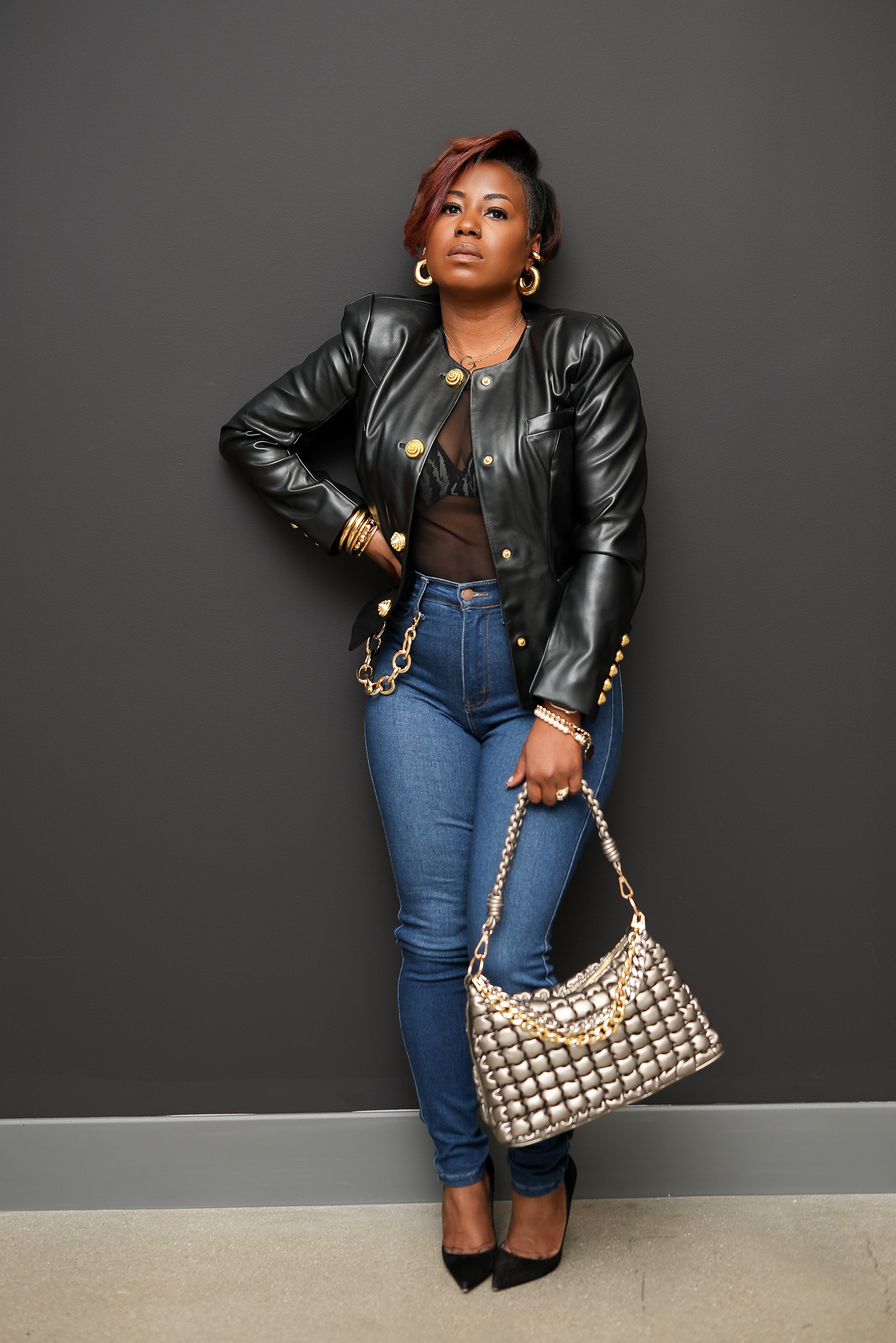 Golden Leather Jacket