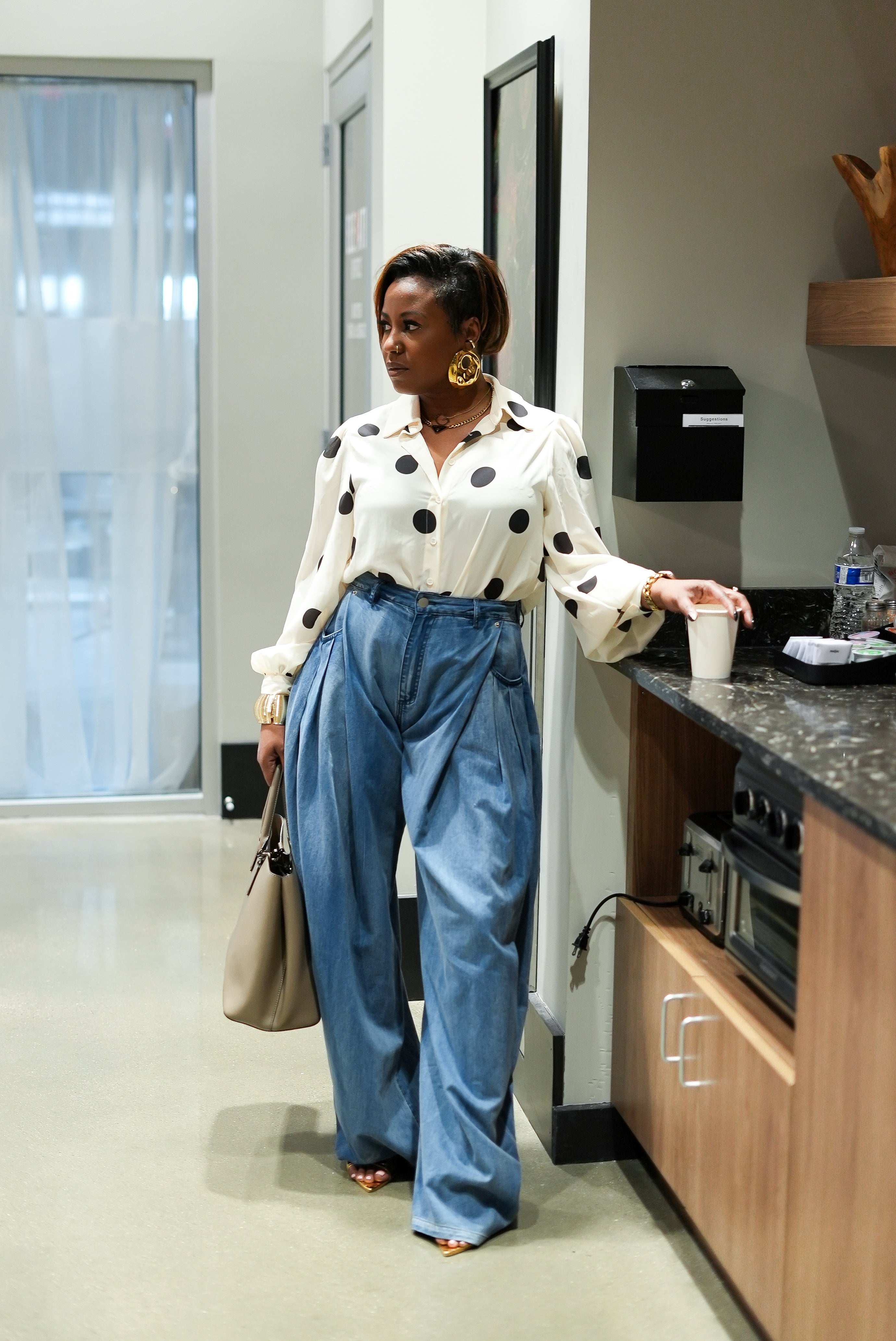 Skyline Slay Wide-Leg Denim Pants