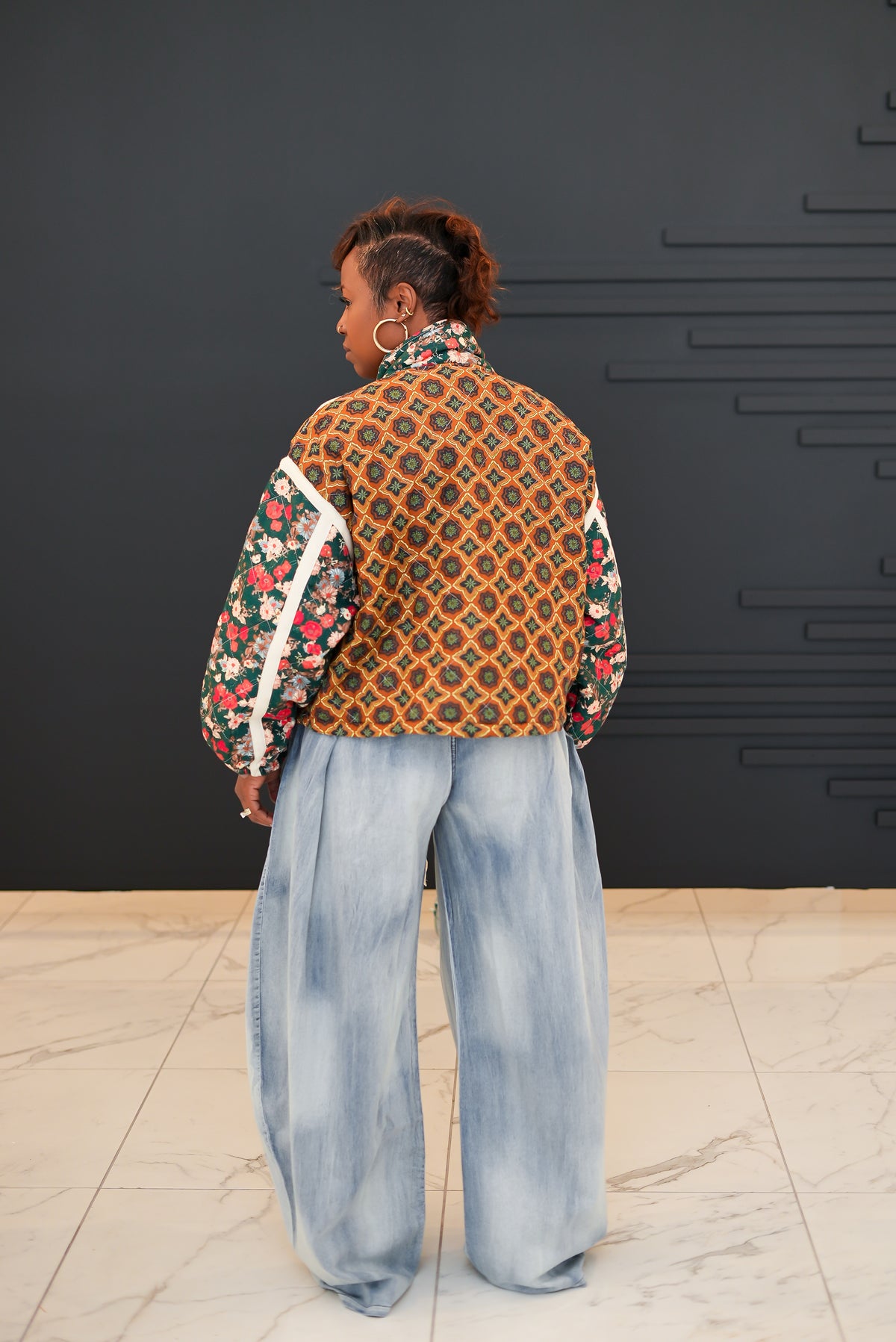 Mixed Print Patchwork Jacket