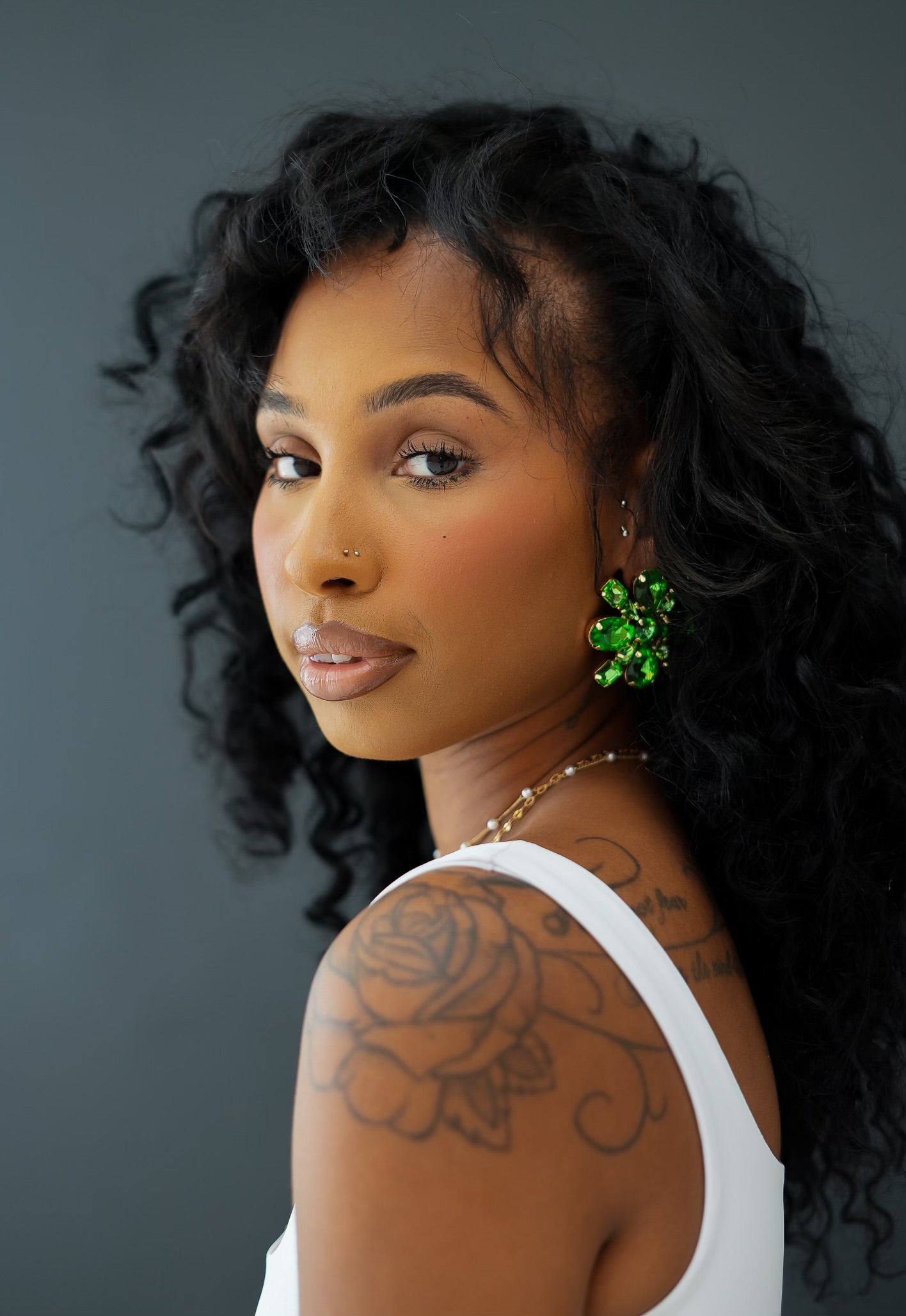 Floral Embellished Earring