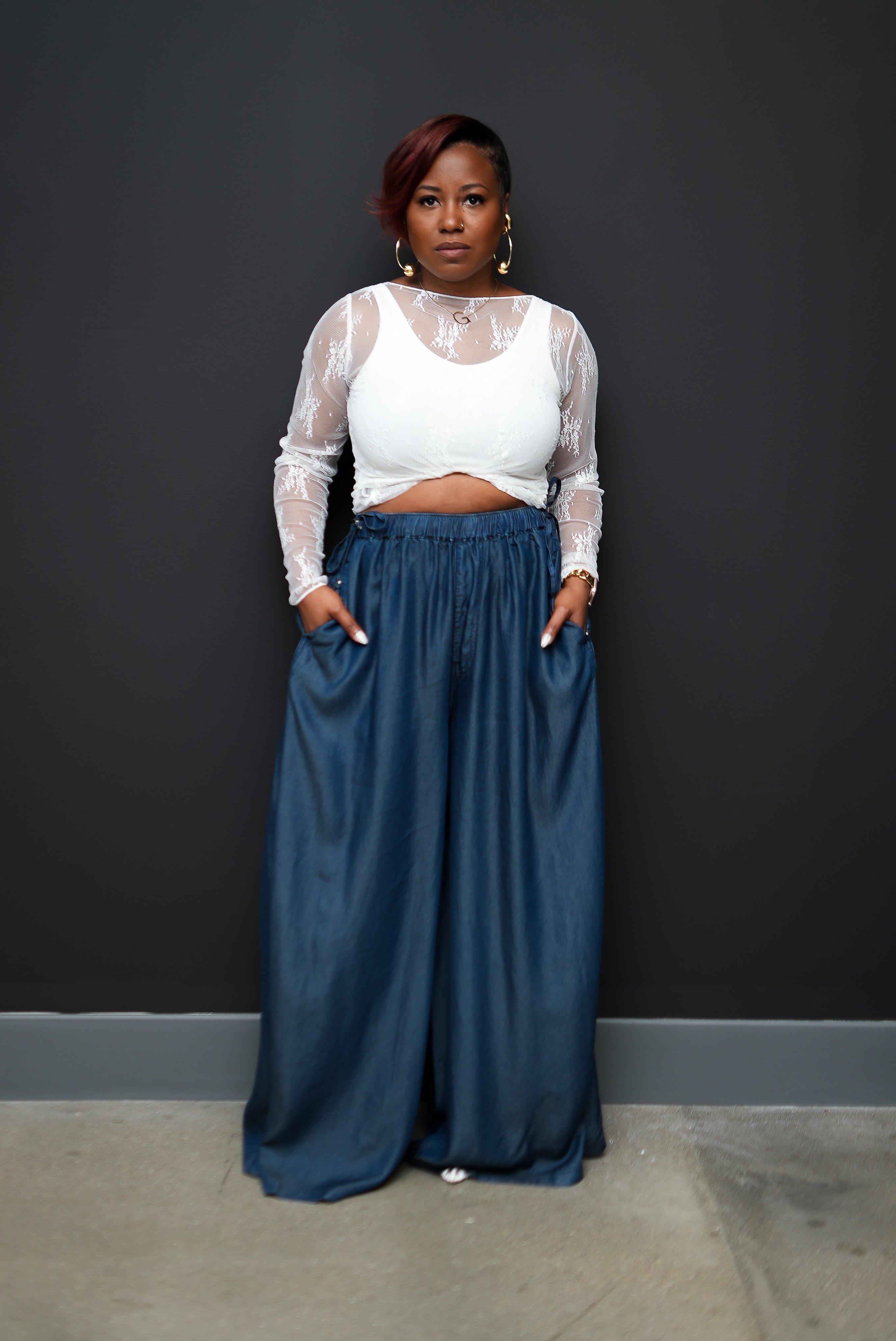 Golden Ease Palazzo Pants