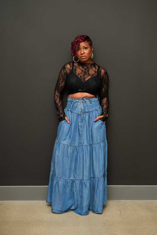 Denim Flirt Maxi