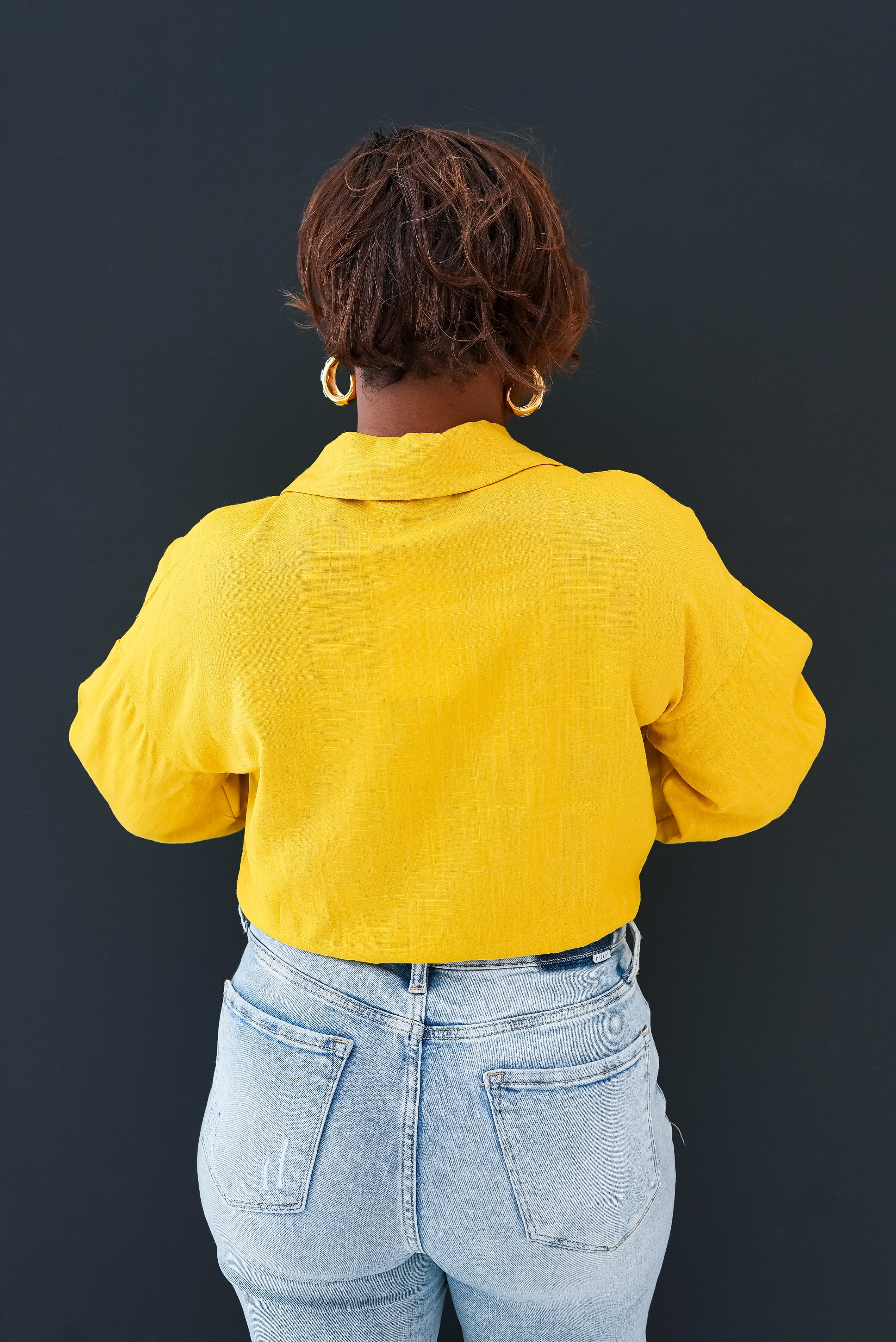 The Main Character Tie Top (honey mustard)