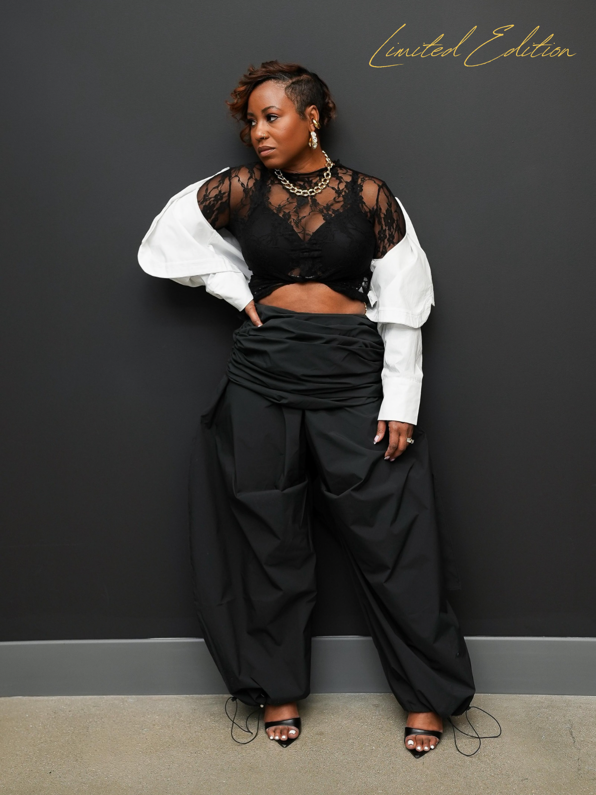 Sheer Temptation Lace Top (Black)