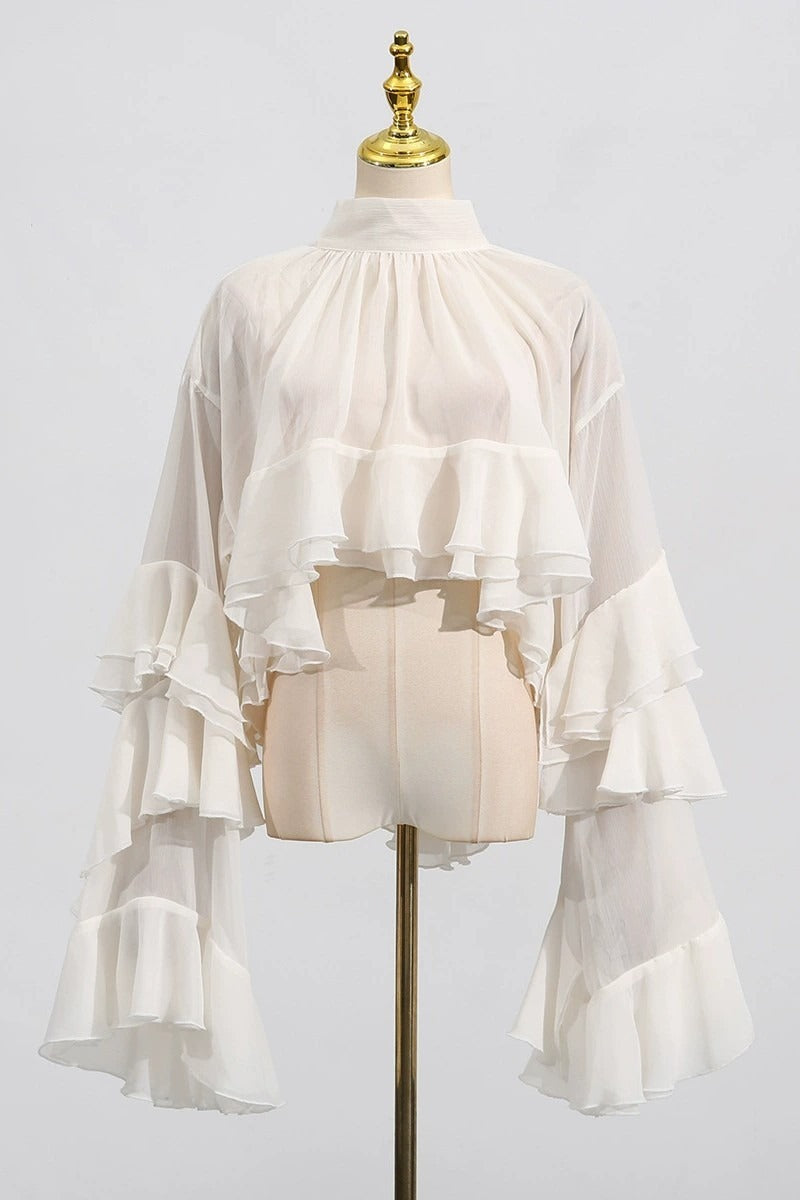 Angel Energy Ruffle Statement Blouse