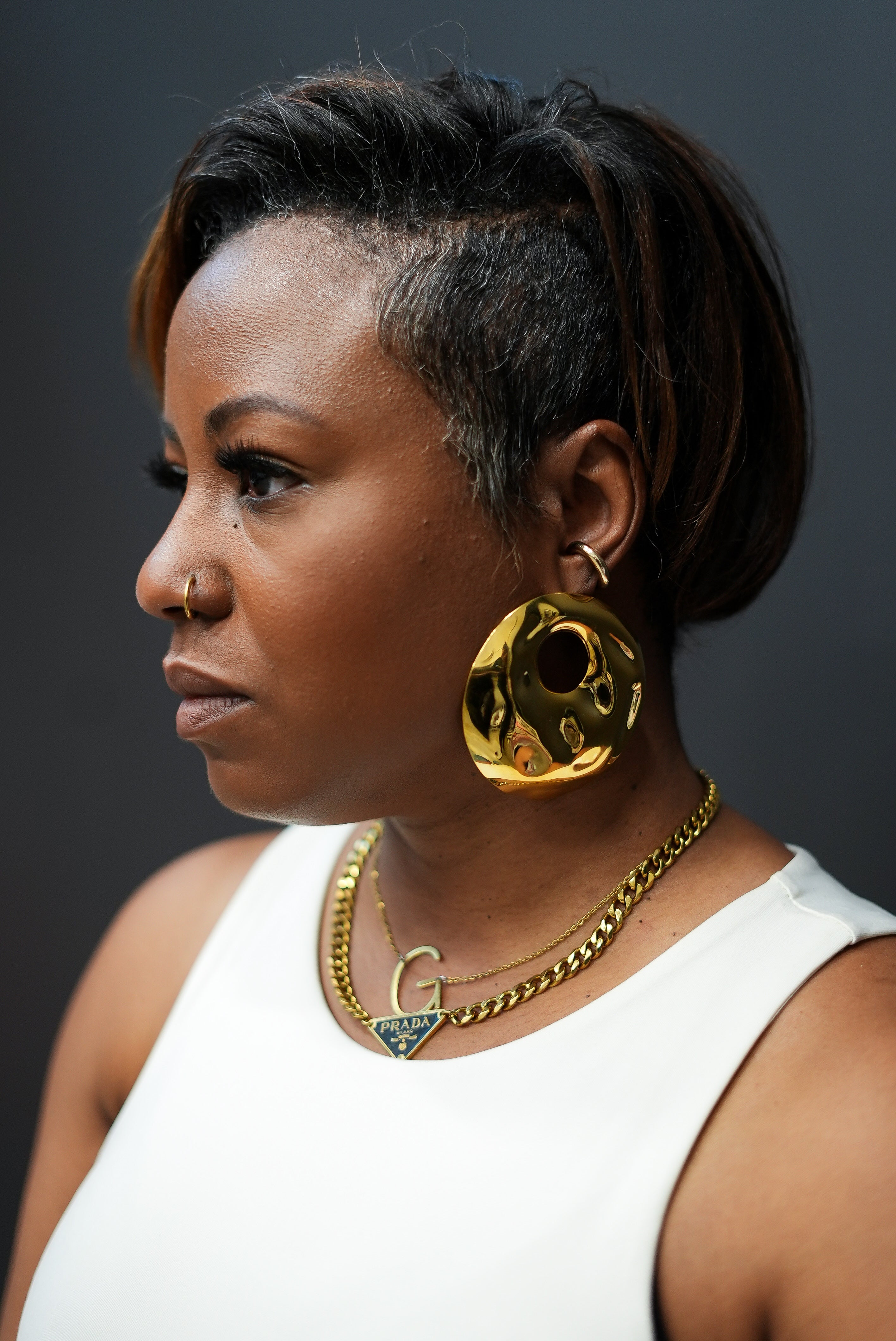 Liquid Luxe Disc Statement Earrings