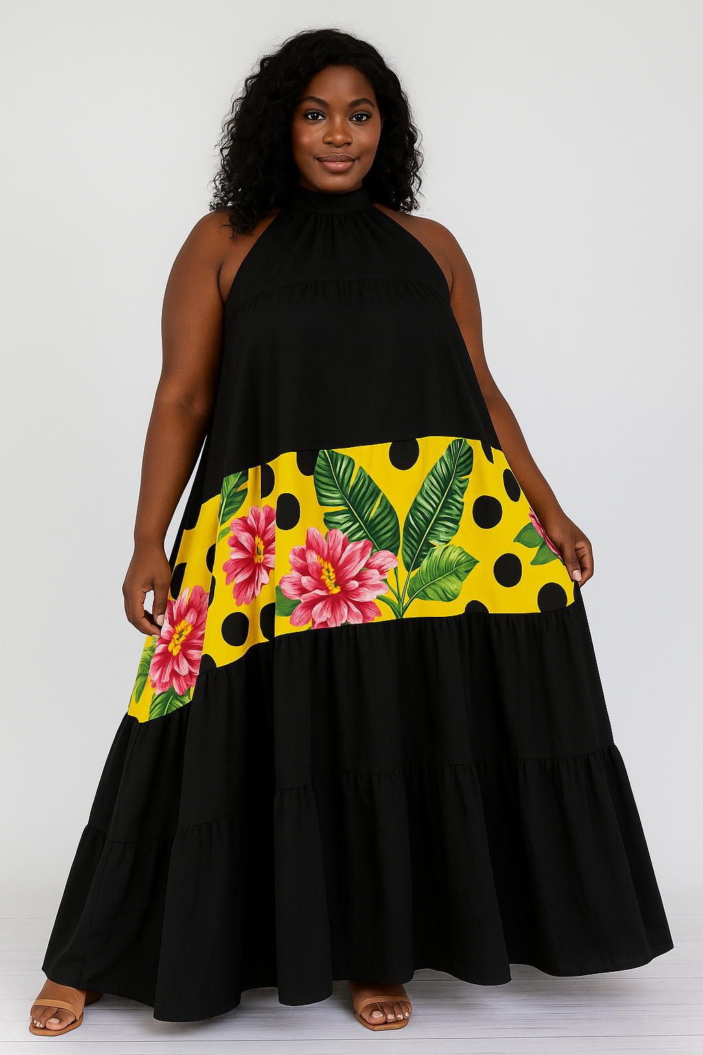 Vibrant Abstract Maxi Dress