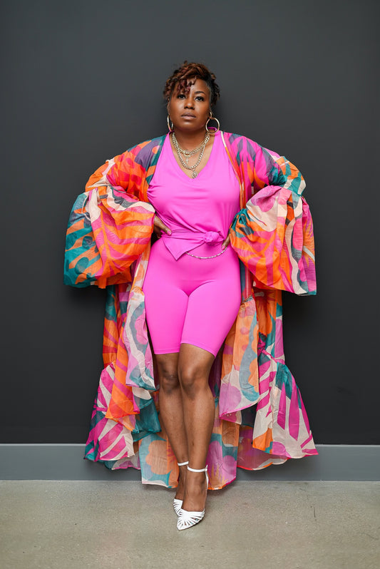 Short Errand Set (Hot Pink)