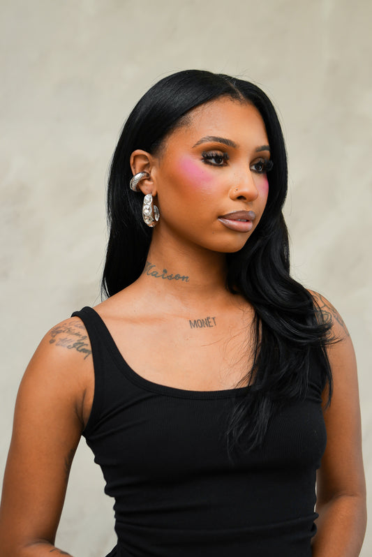 Crystal Luxe Hoops
