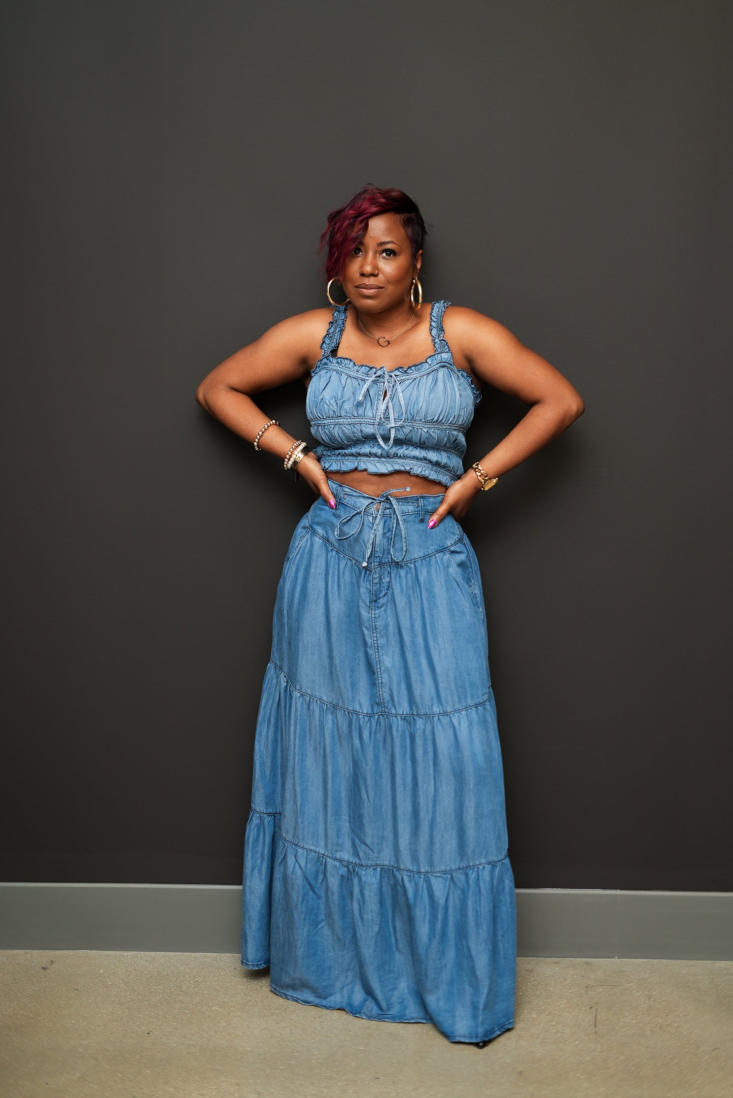 Denim Flirt Maxi