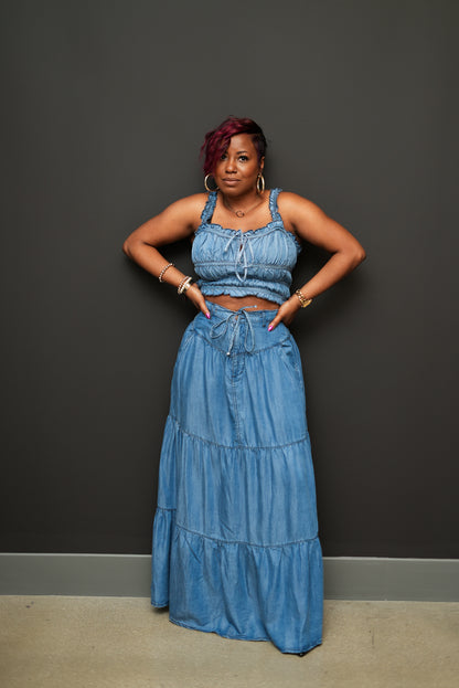 Denim Flirt Maxi