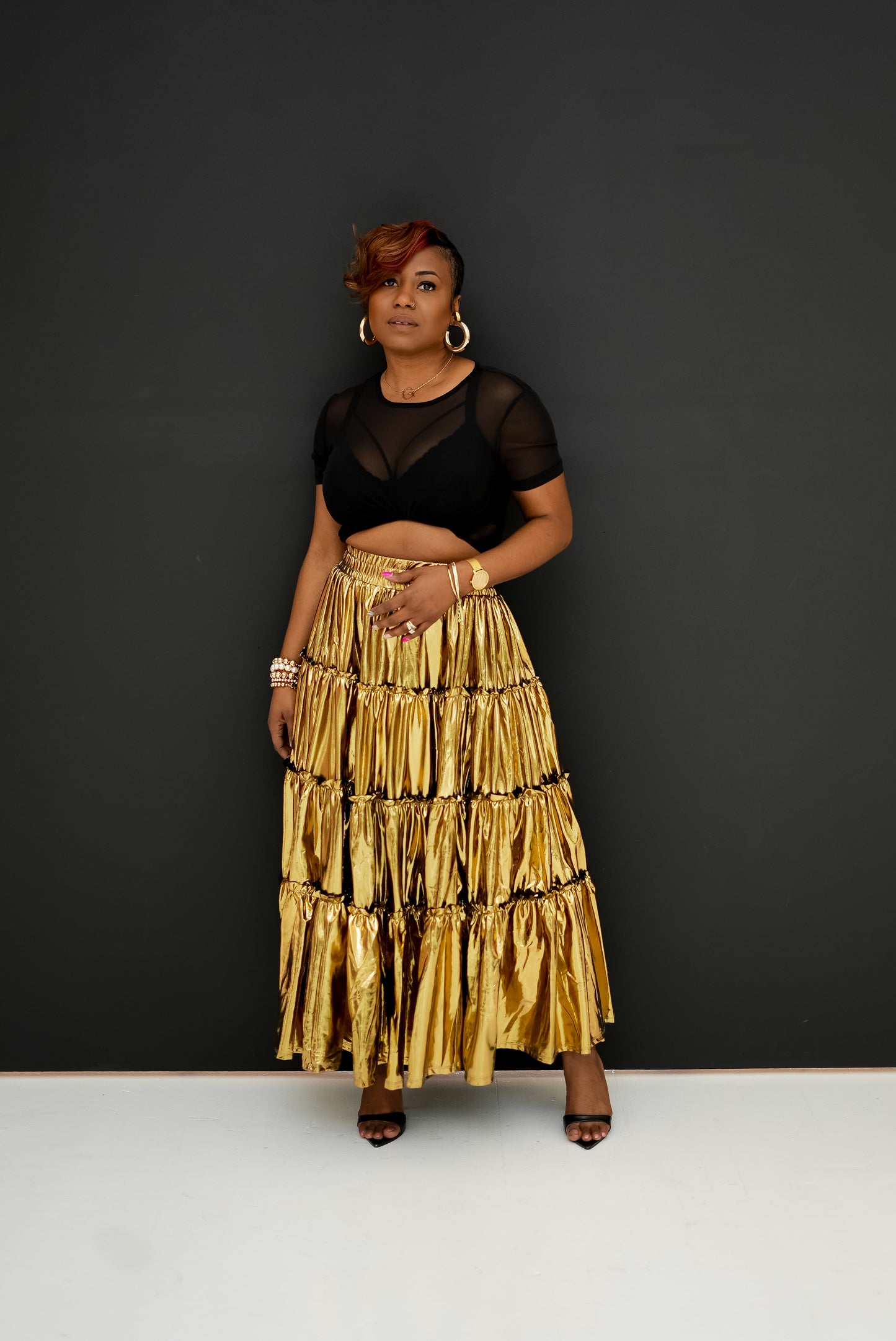 24K Metallic Skirt