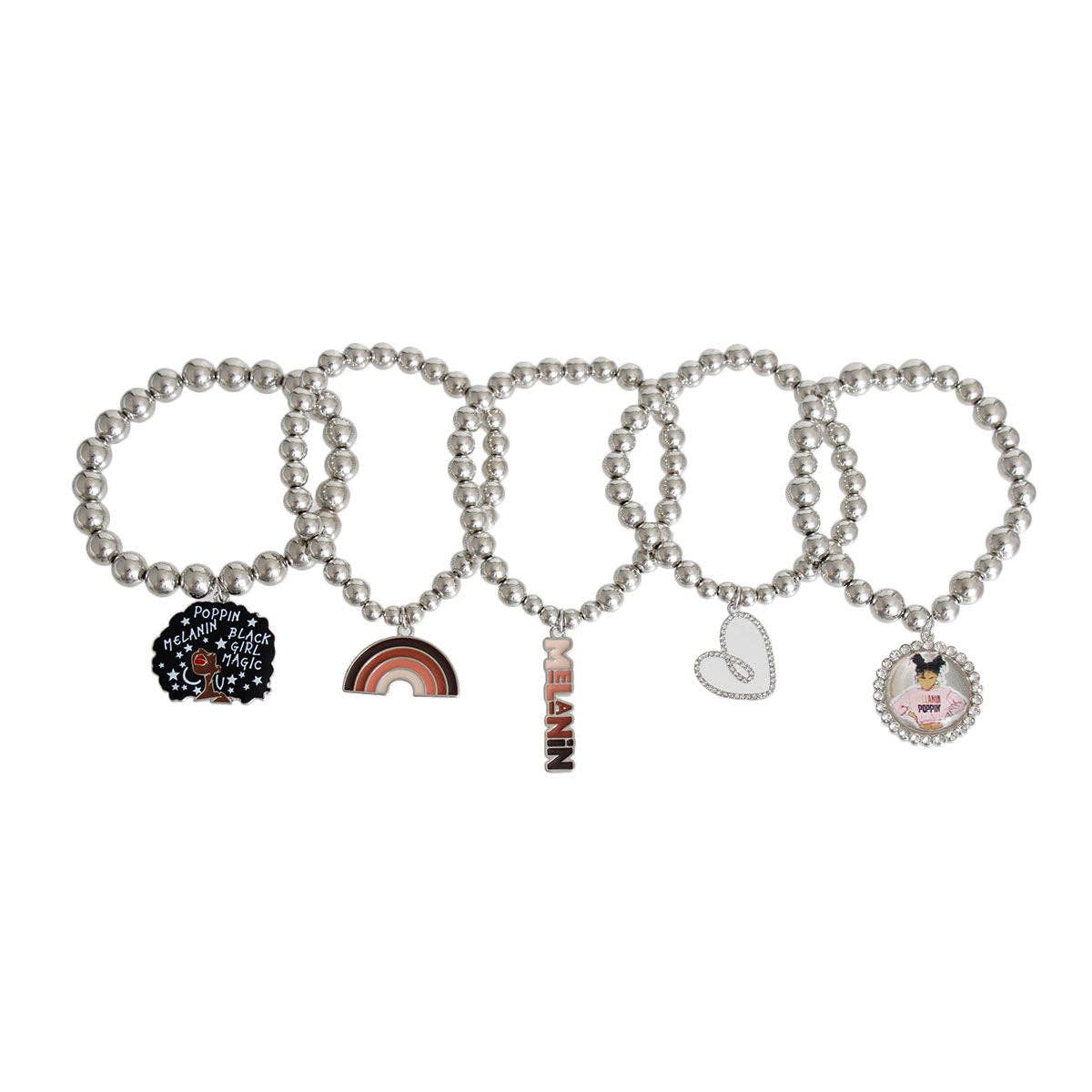 Melanin Stack Beaded Bracelet Set