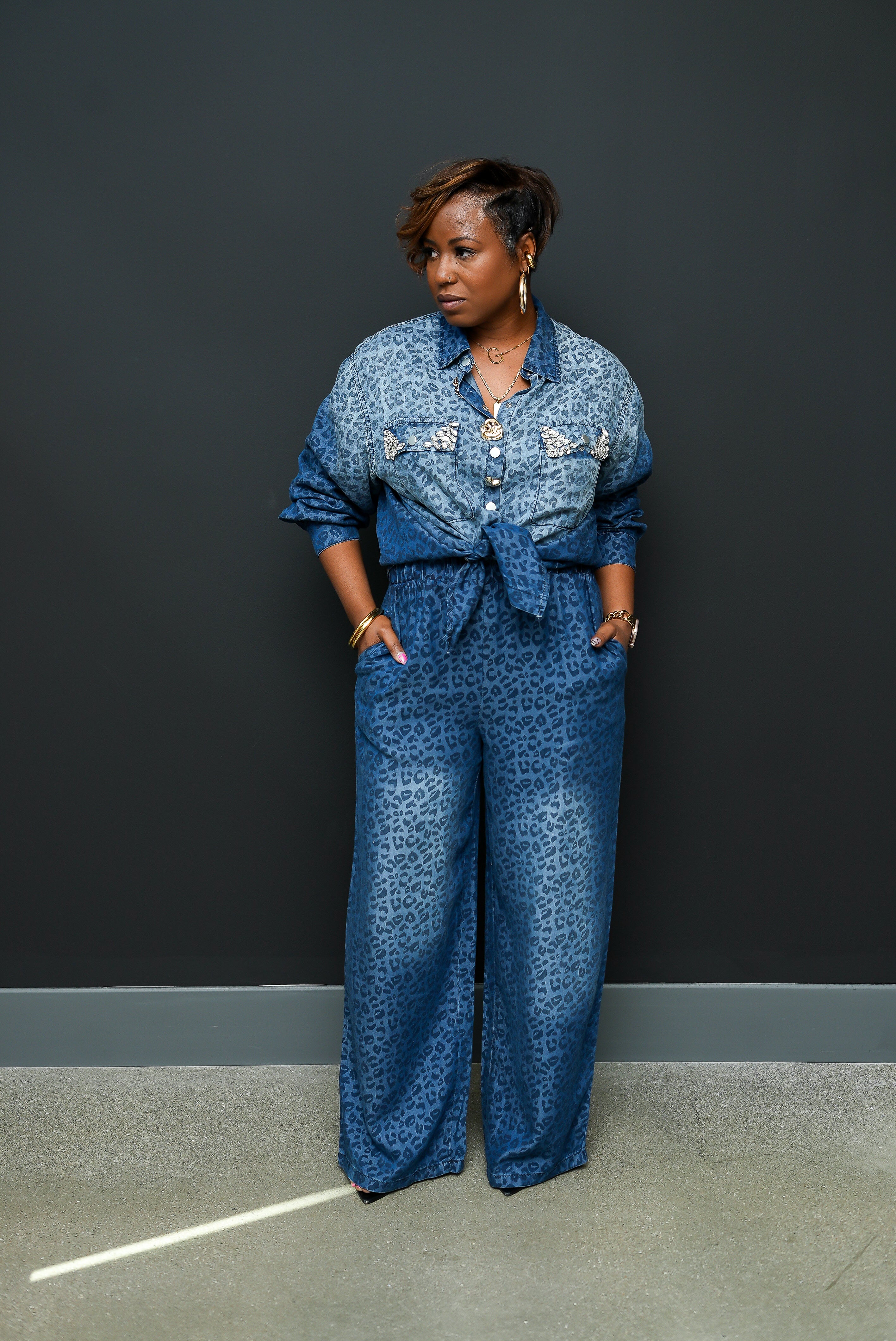 Leopard Luxe Denim Set