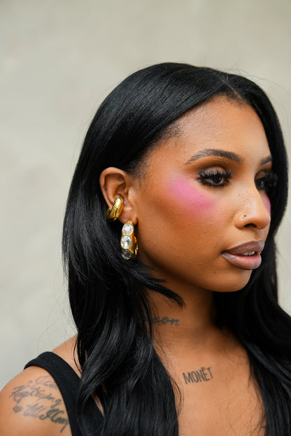 Crystal Luxe Hoops
