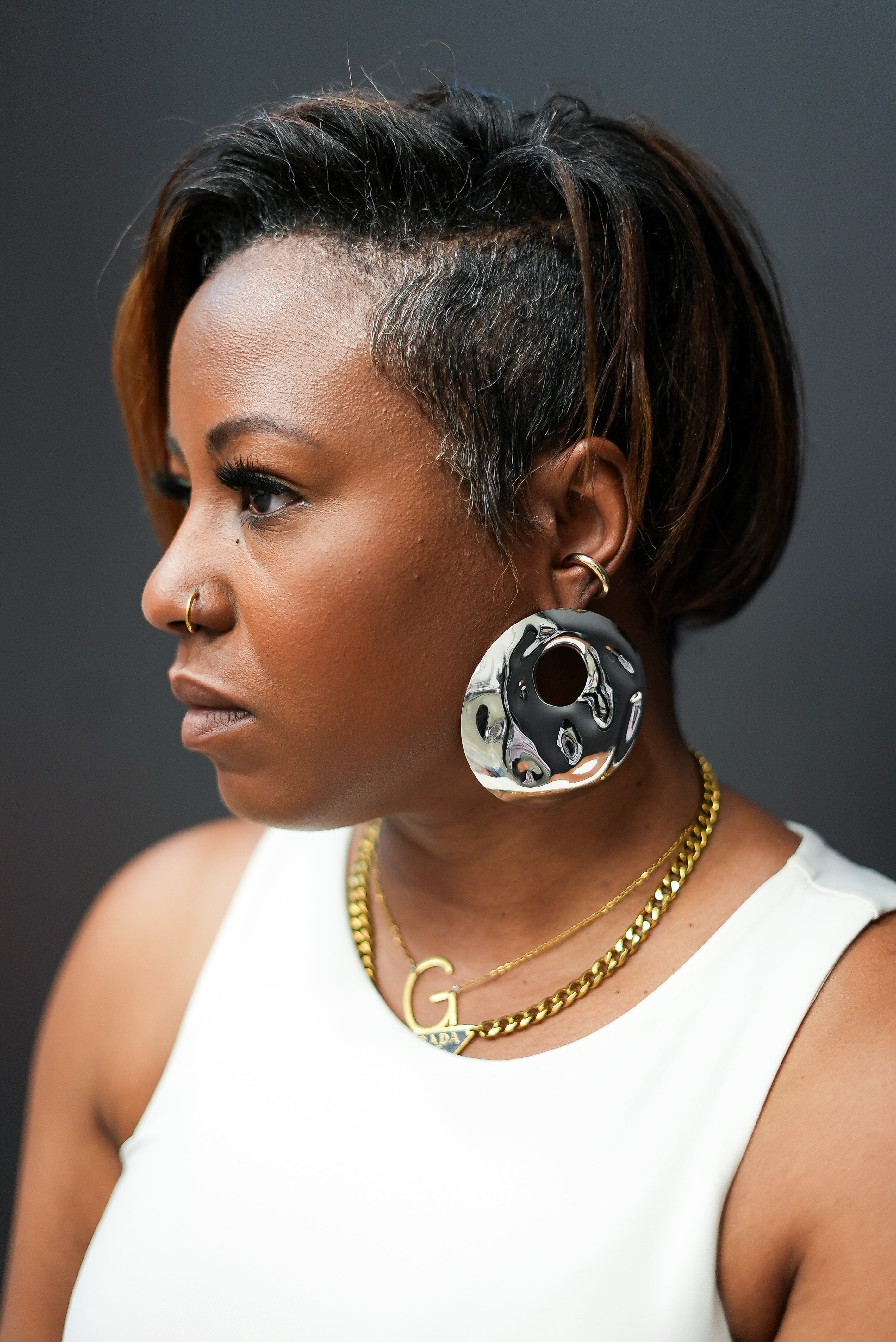 Liquid Luxe Disc Statement Earrings