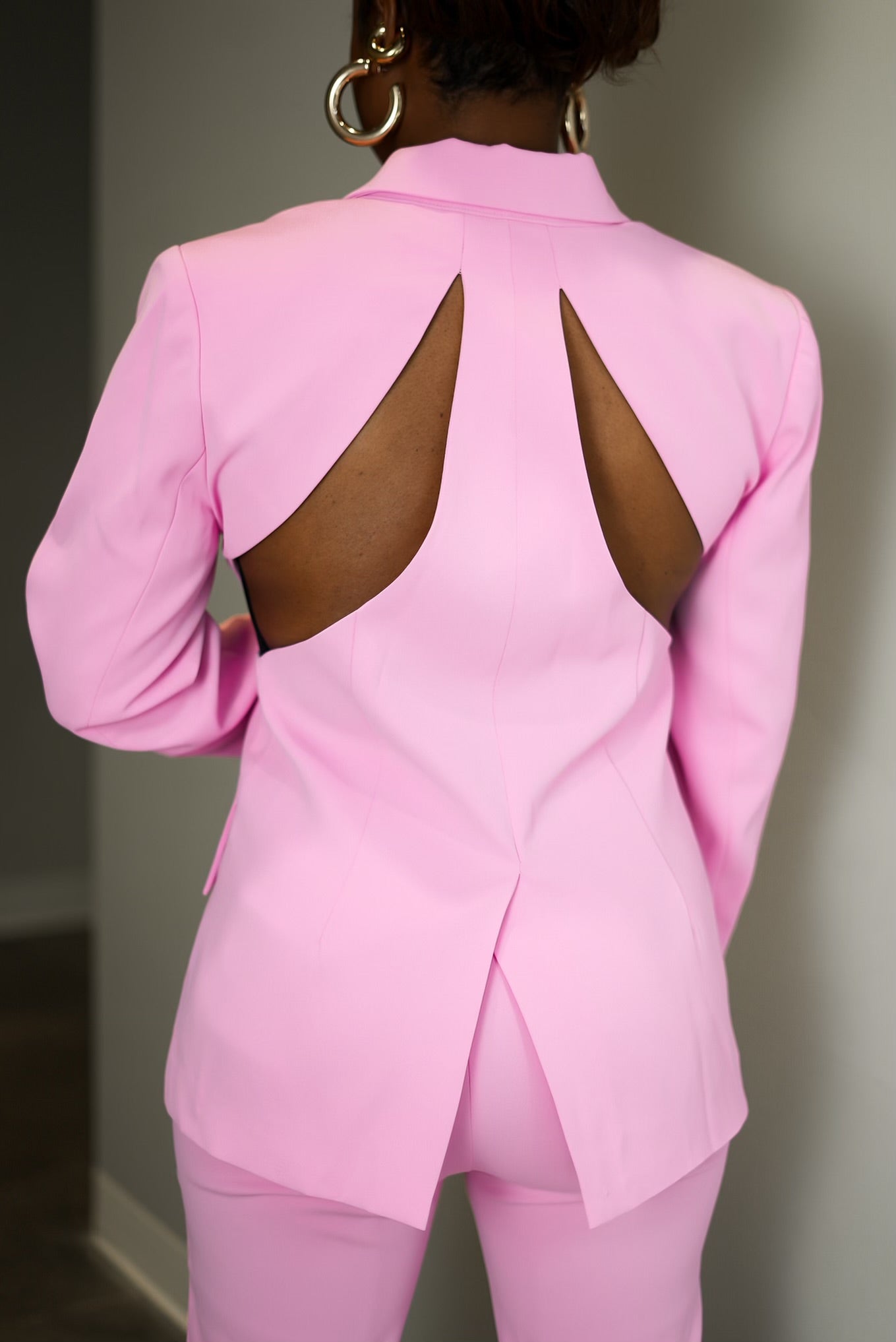 Pink Cut Out Suit