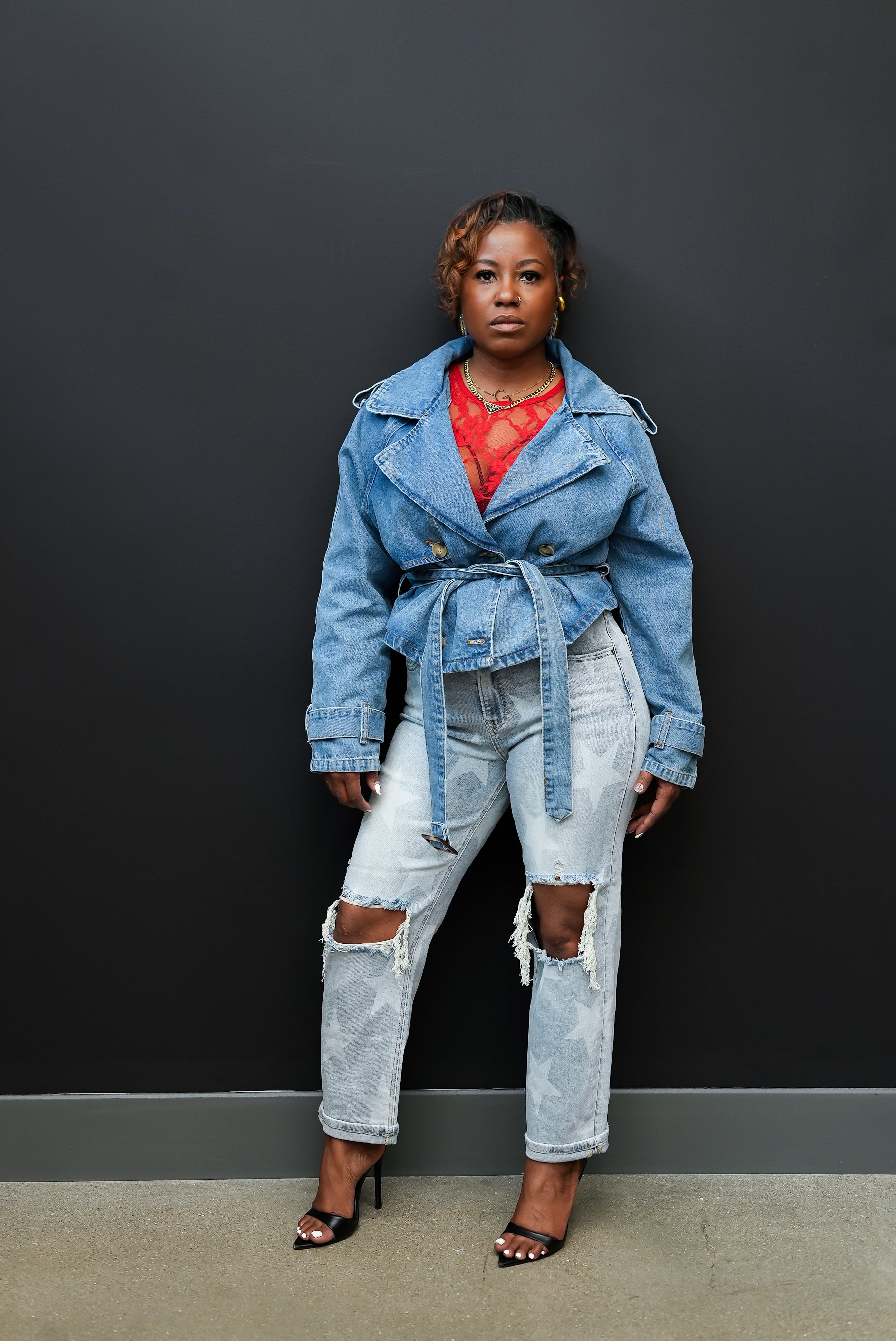 All-Star Distressed Denim Jeans