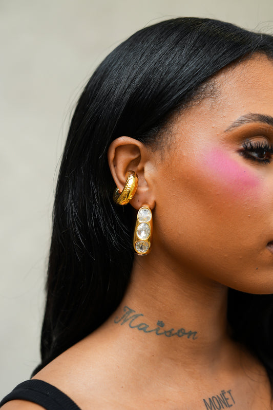 Crystal Luxe Hoops