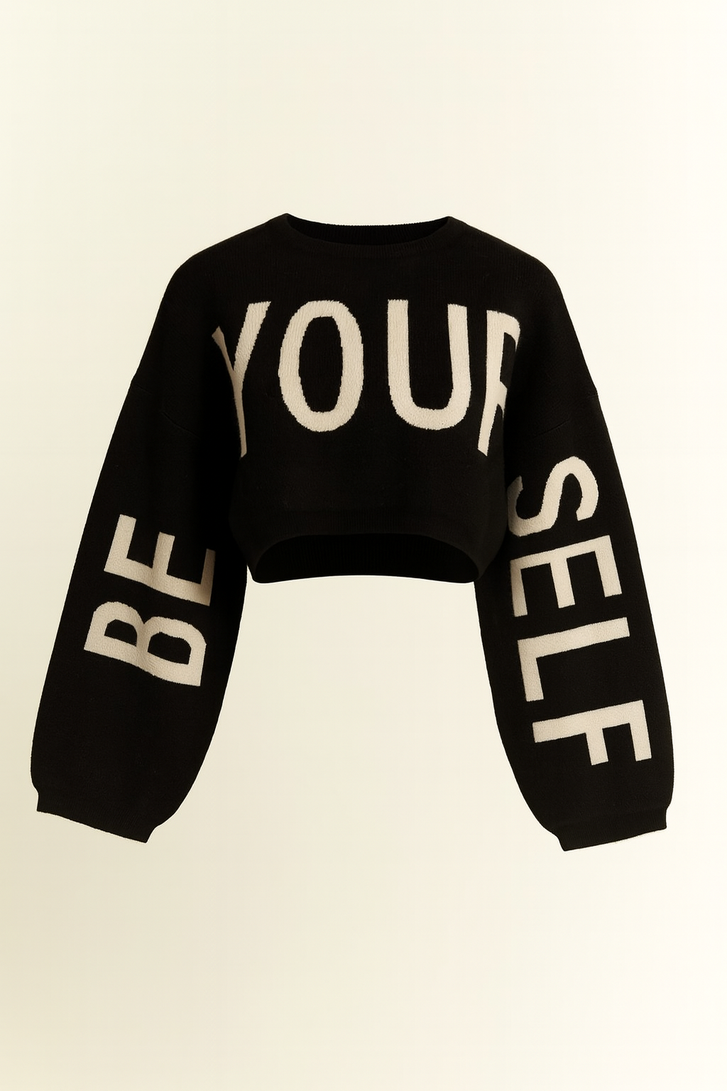 Be You Knit Crop sweater (black)
