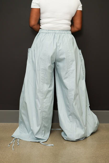 Let it Flow Ruched Pants (Blue)