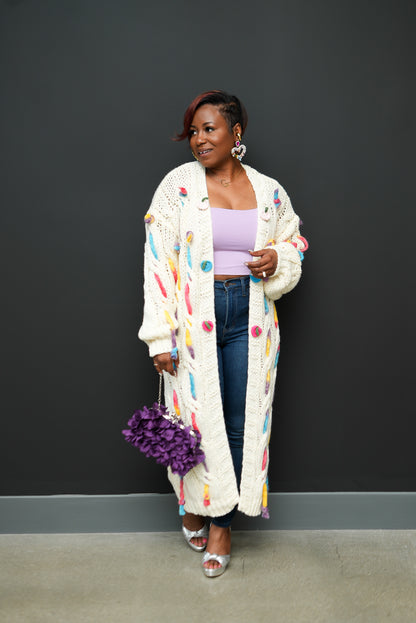 Cozy Confetti Knit Duster